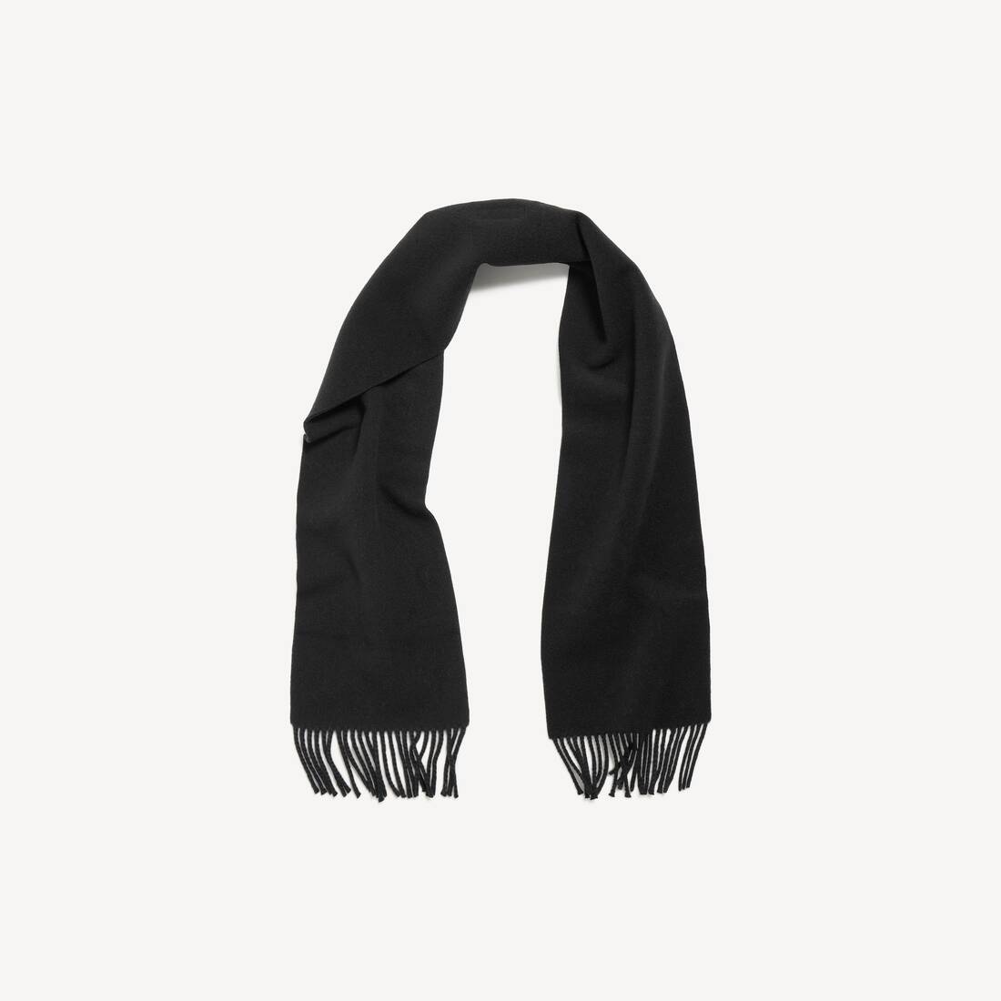 Men's Fringe Scarf in Black