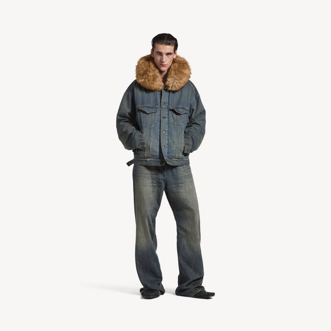 Men's Boxy Jacket in Blue