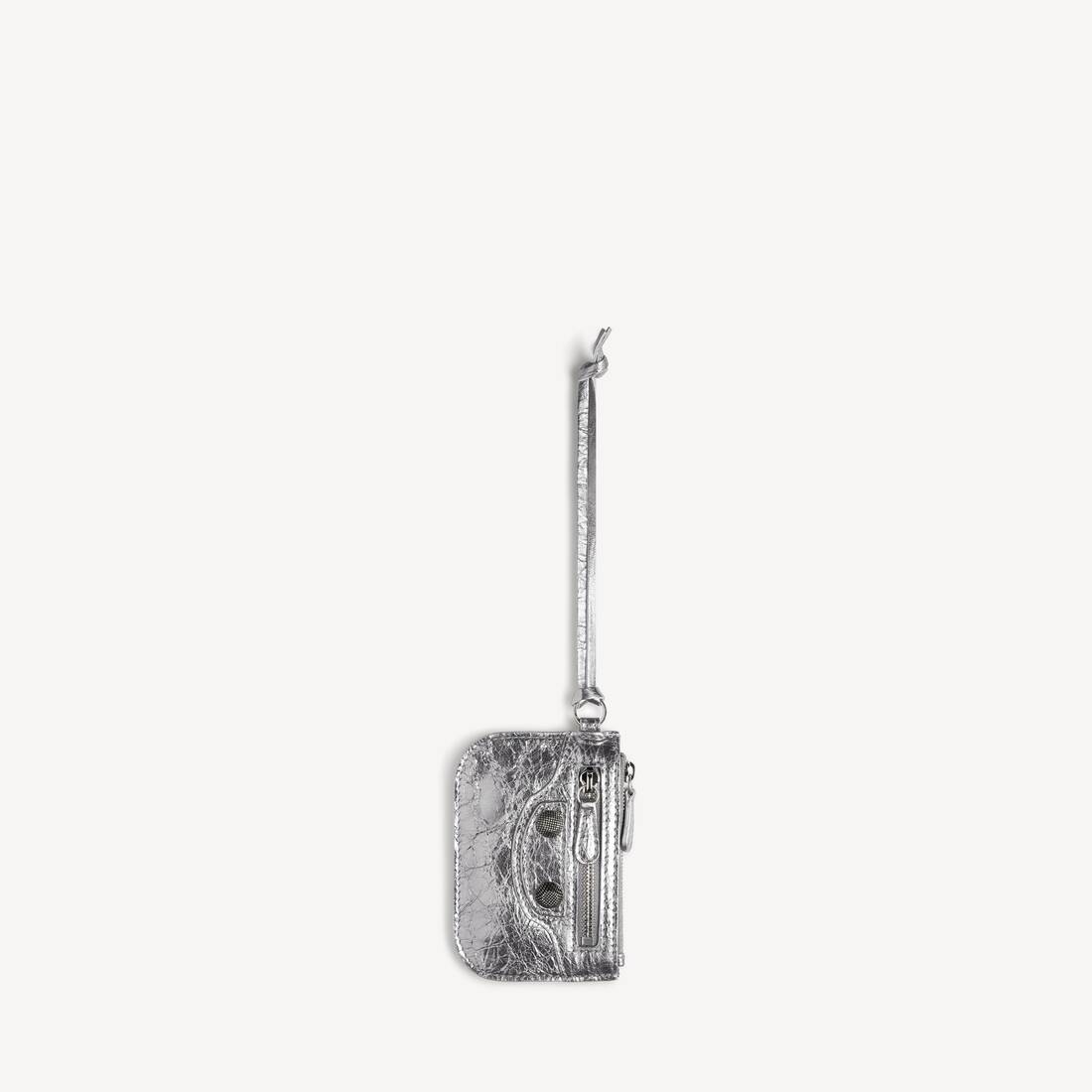 Women's Le Cagole Coin Purse Metallized in Silver