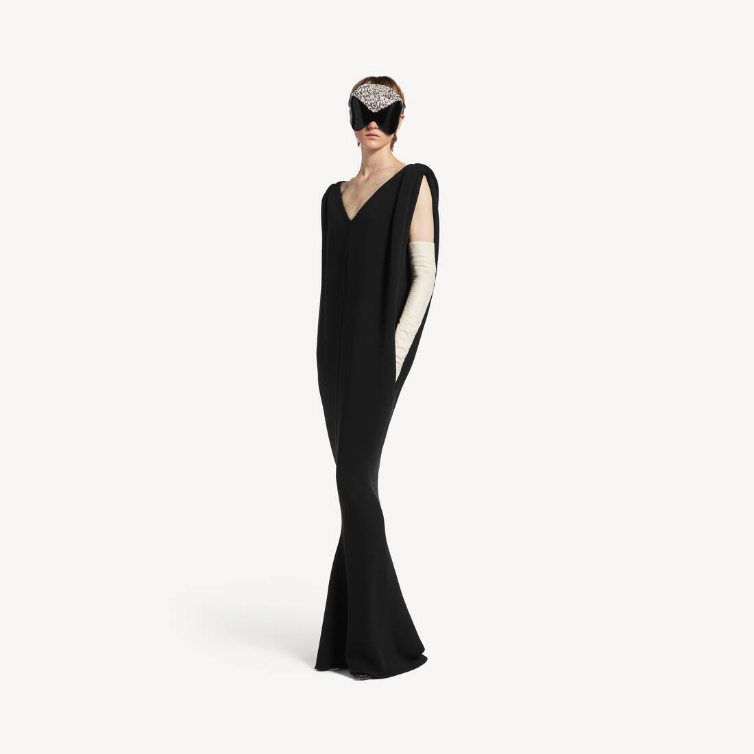 Women's Long Sack Dress in Black