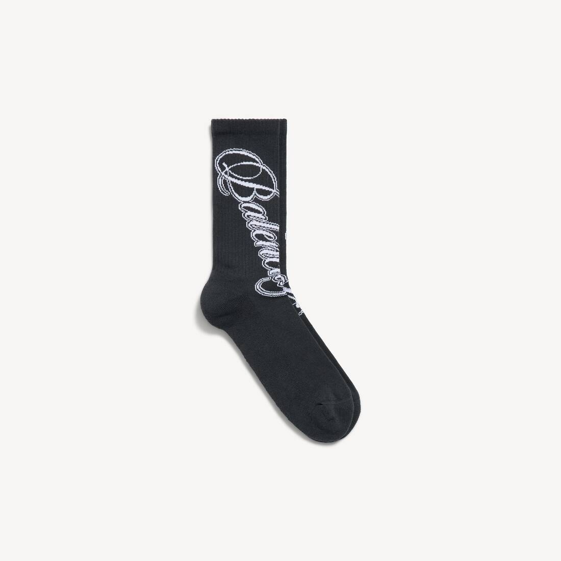 Men's Cursive Socks in Black/white