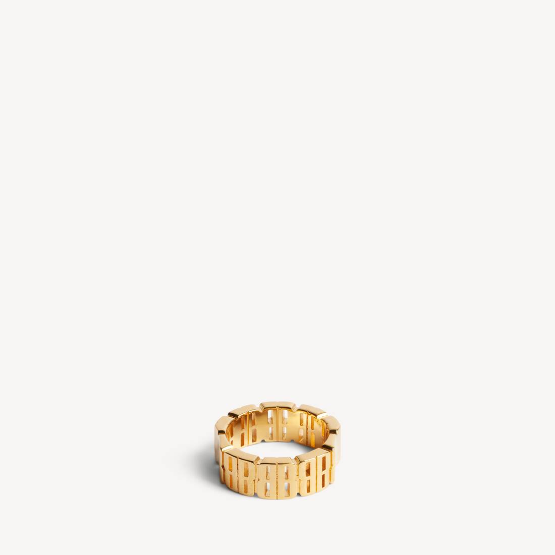 Women's Nano Mini Link Ring in Shiny Gold