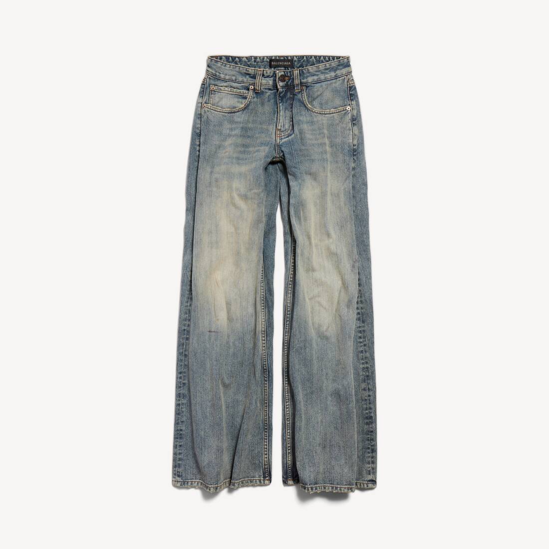 Women's Low Waist Baggy Pants in Blue