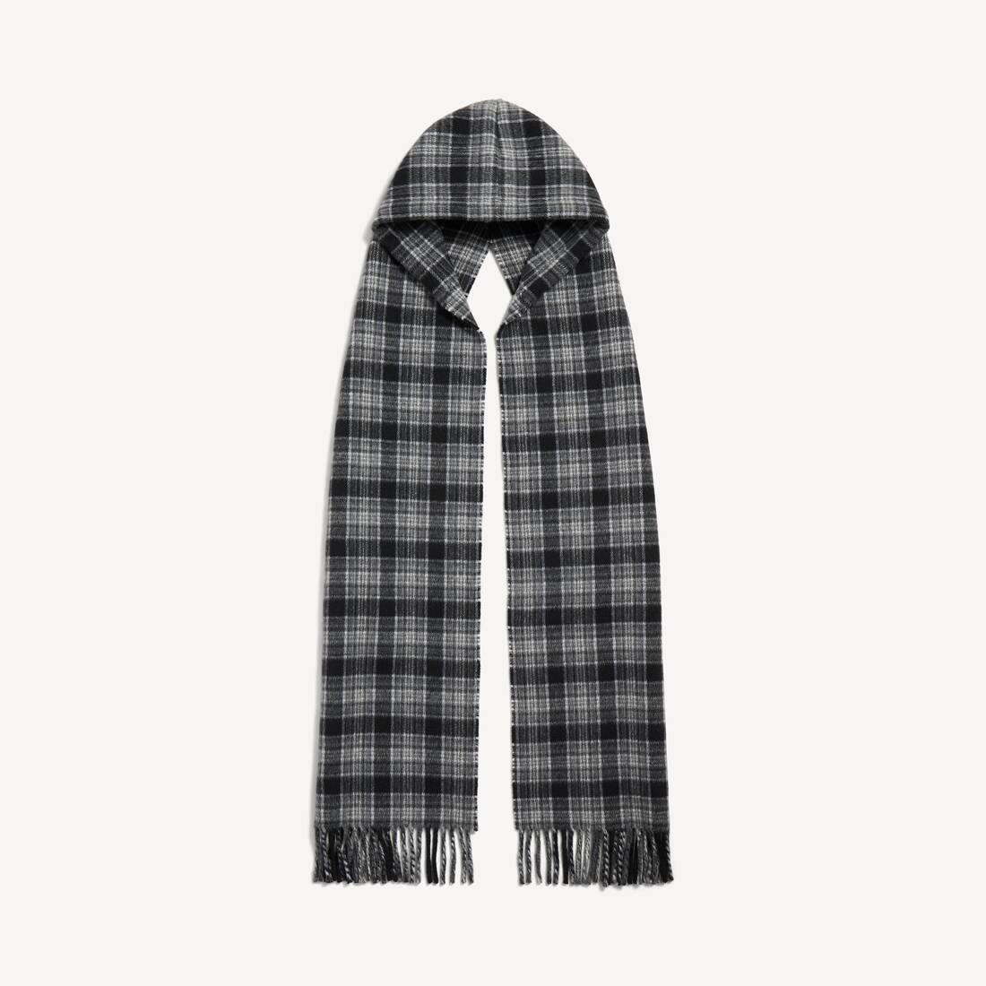 Men's Hooded Scarf in Grey