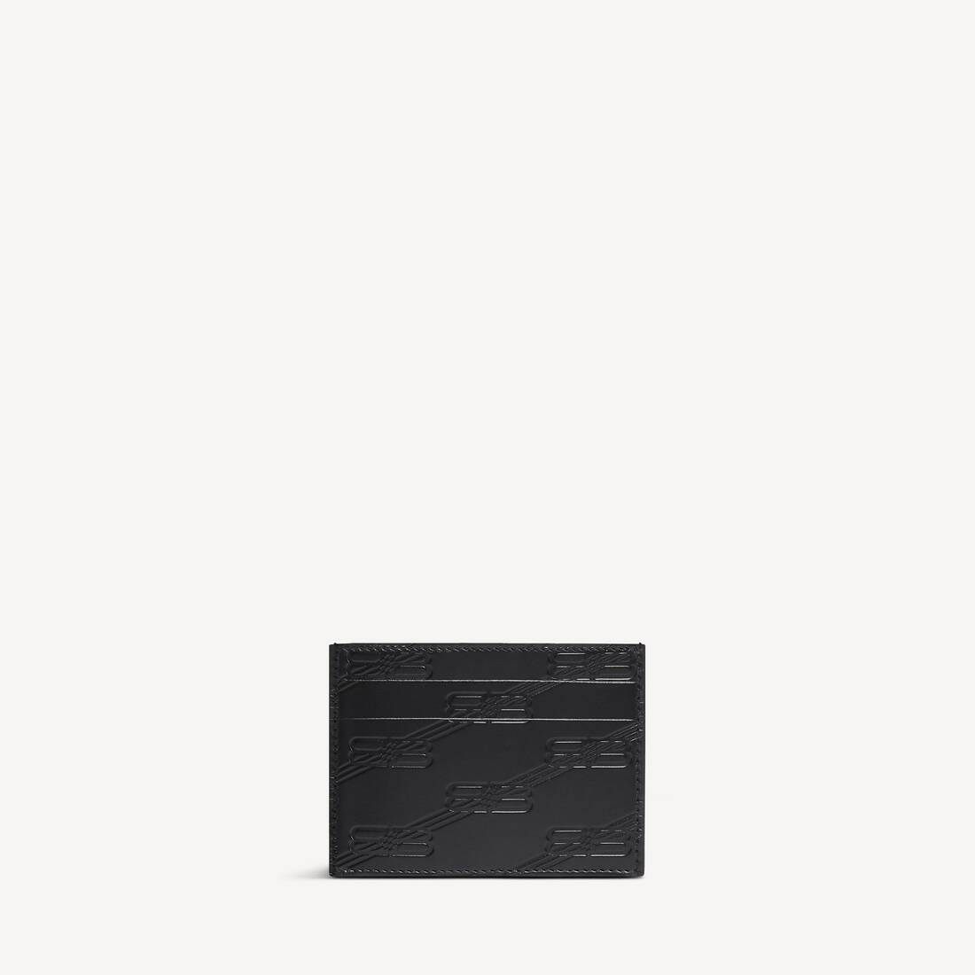 Men's Embossed Monogram Card Case Box in Black