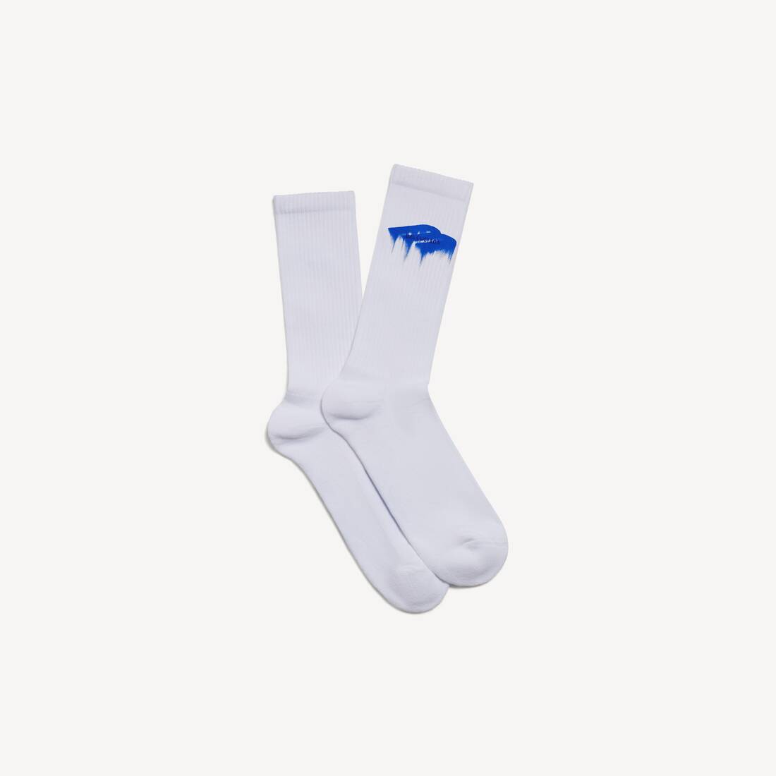 Men's Wet Brush Socks in White/blue