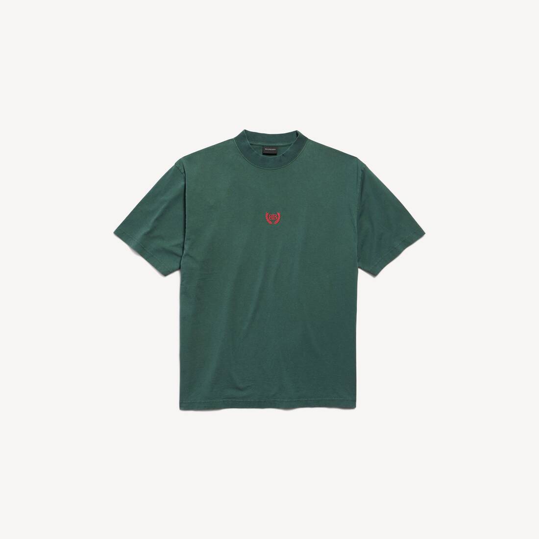 Men's Laurel Classic T-shirt Medium Fit in Dark Green/red