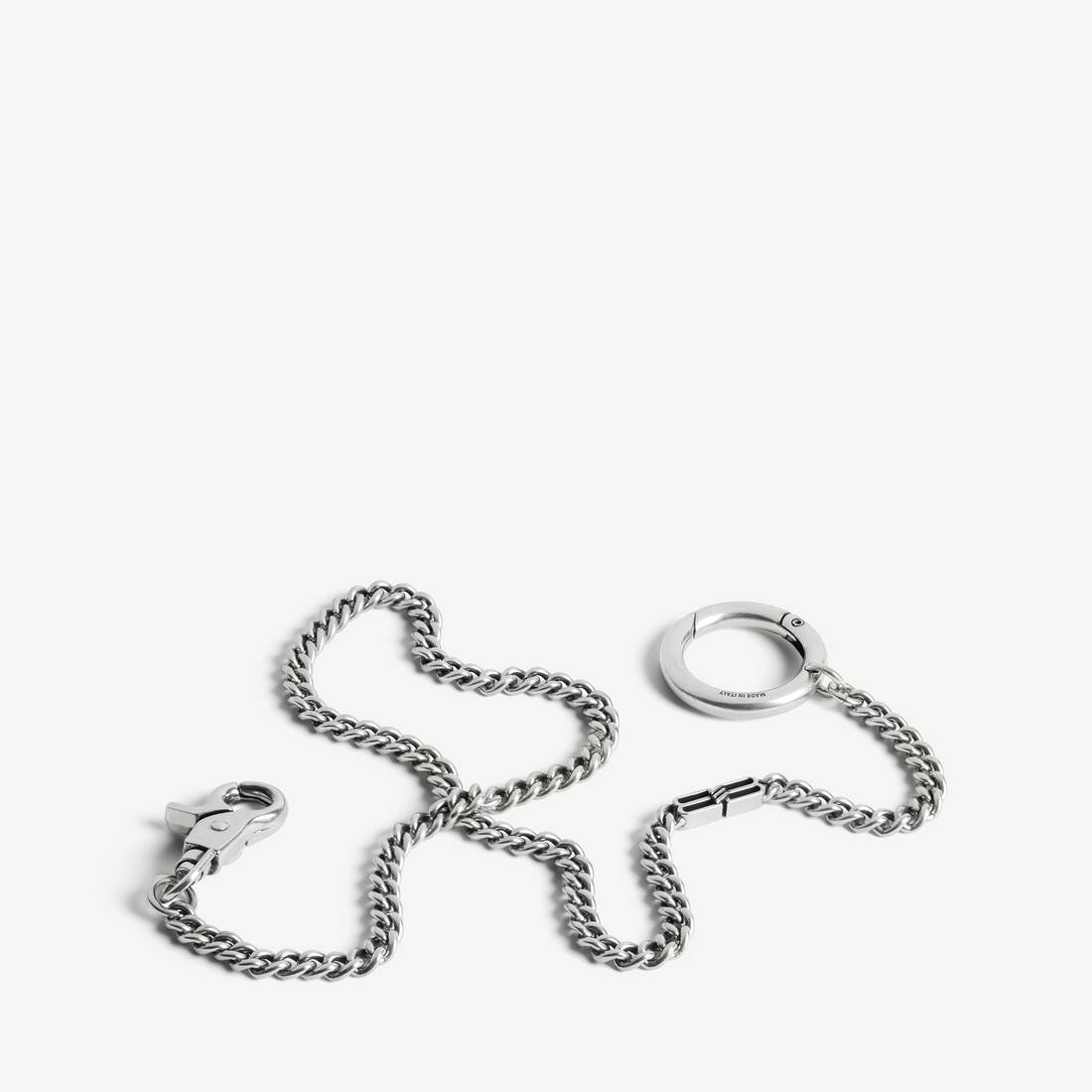 Men's Bb Icon Trouser Chain in Antique Silver