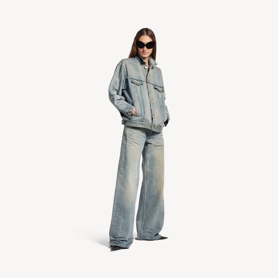 Women's Jacket Regular Fit in Heather Grey/blue