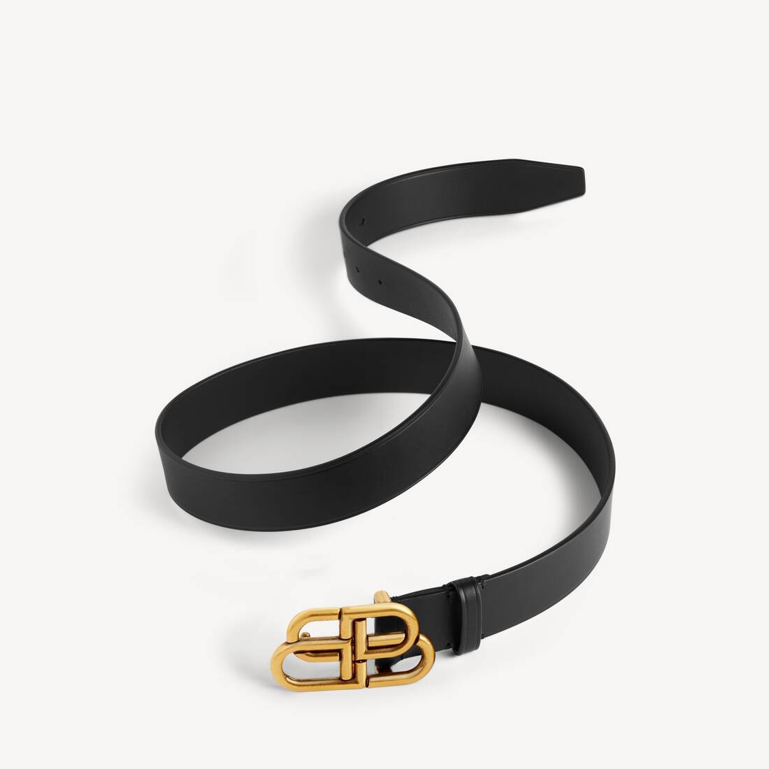 Women's Bb Thin Belt in Black