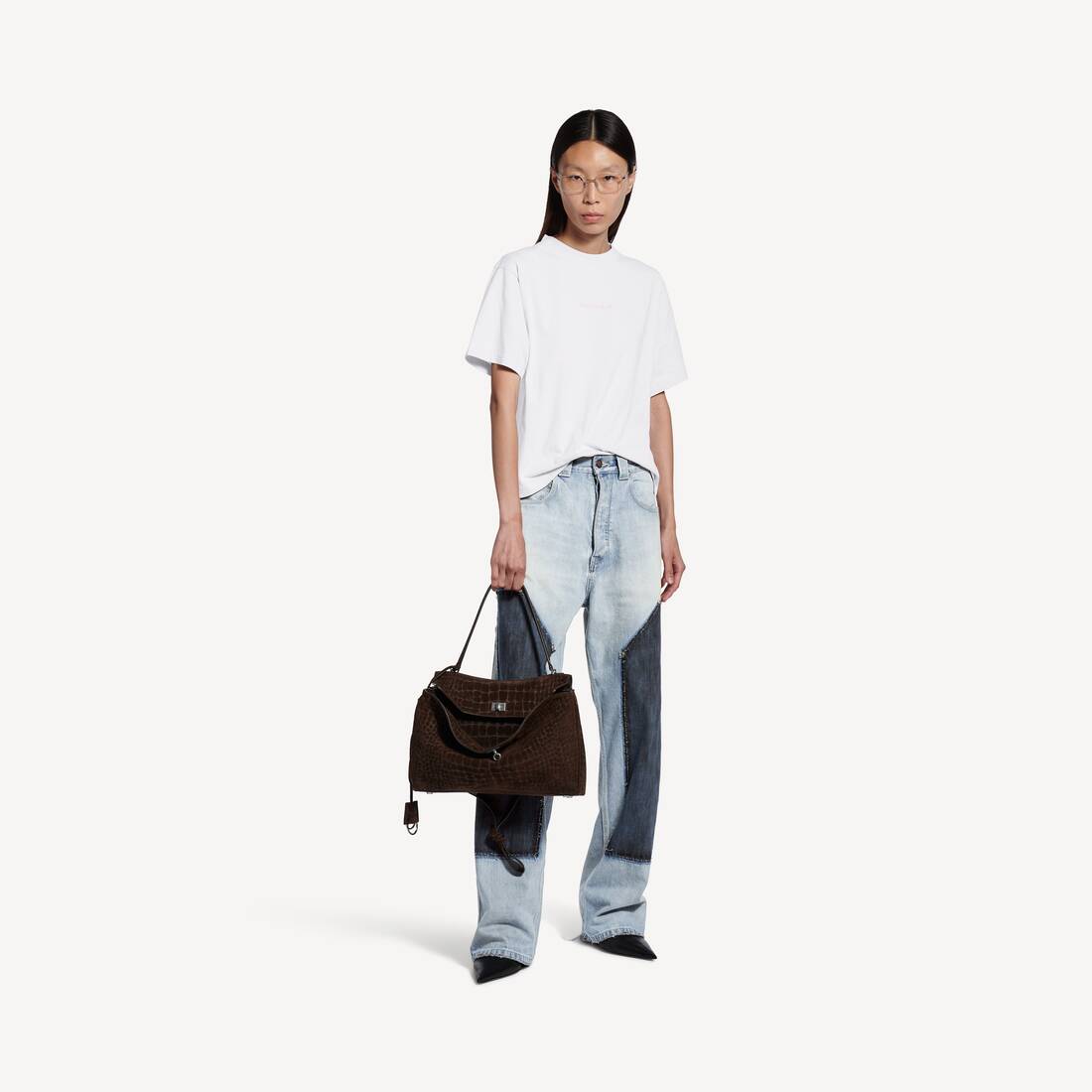 Women's Balenciaga Back T-shirt Medium Fit in Dirty White
