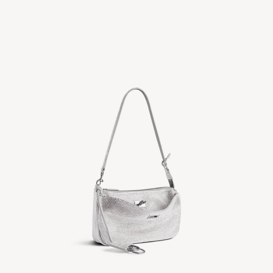 Women's Rodeo Sling Pochette With Rhinestones in Smoke Grey