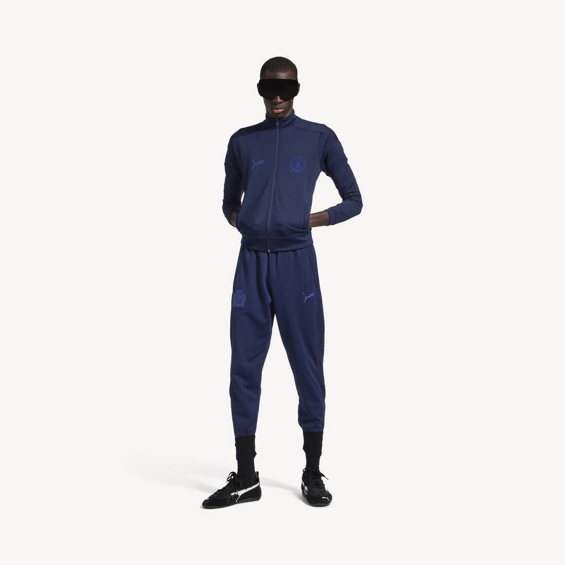 Balenciaga I Puma Fitted Tracksuit Jacket in Navy