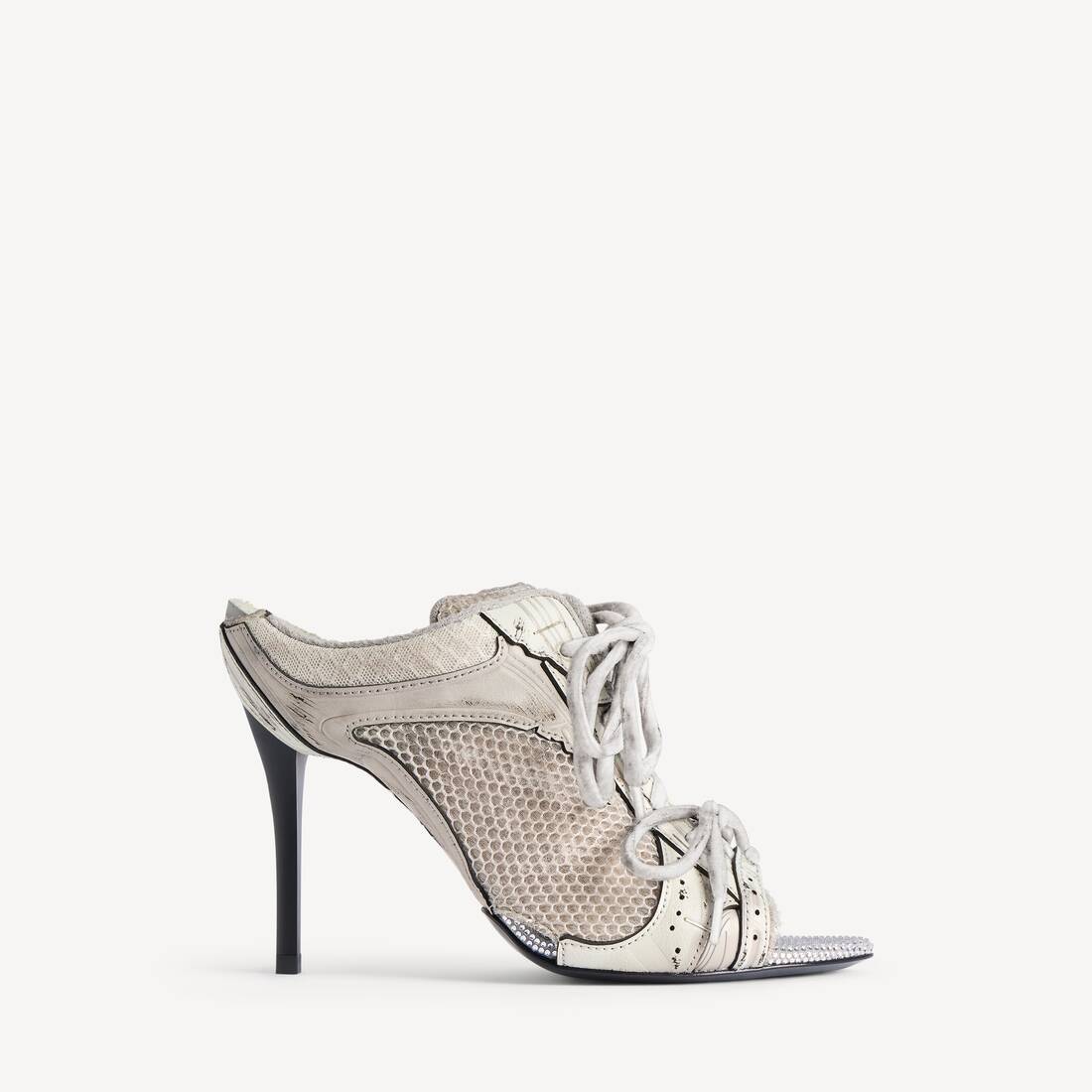 Women's Stapler Sandal Heel in Grey
