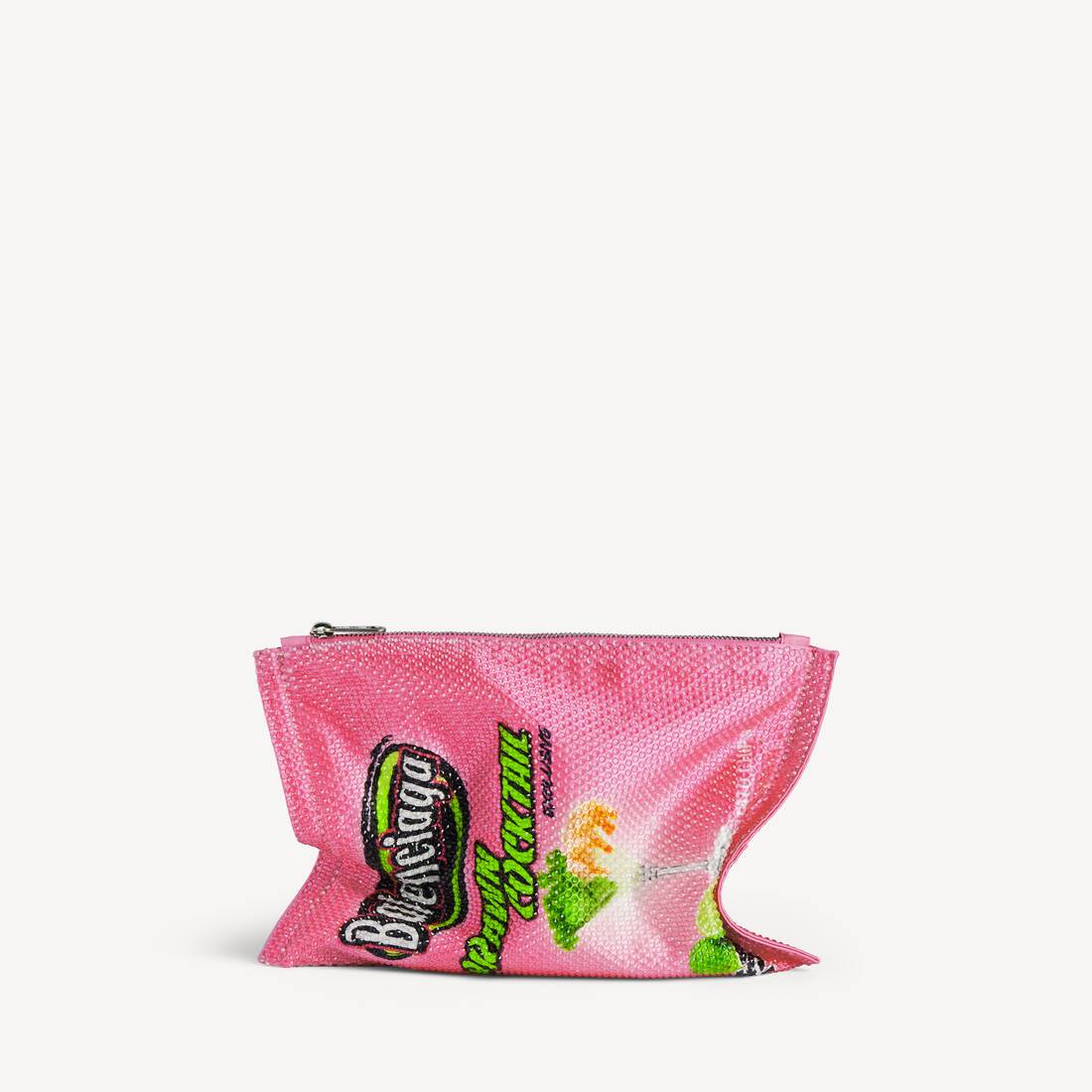 Men's Chips Bag Small With Rhinestones in Pink