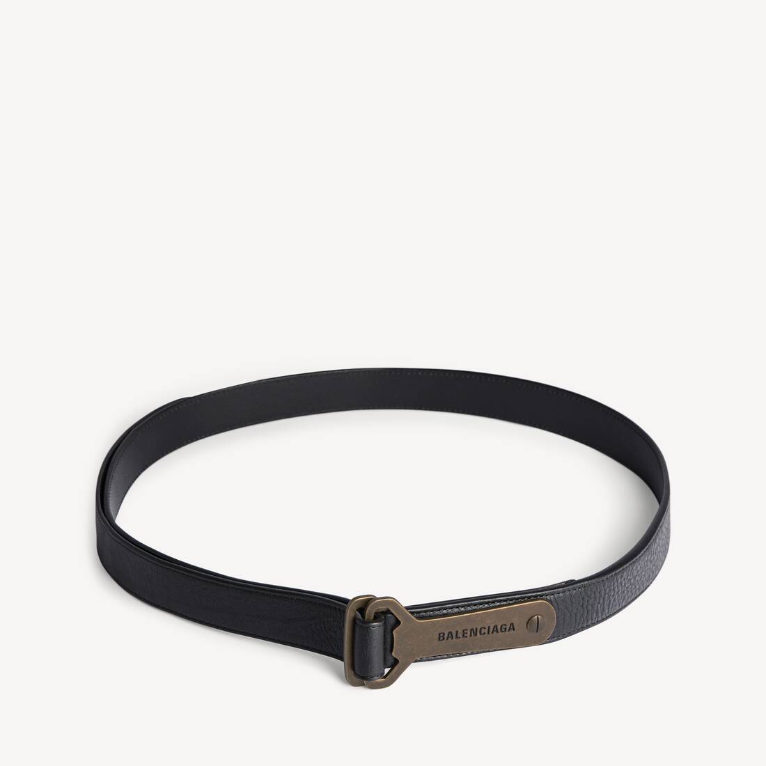 Men's Bottle Opener D Ring Belt in Black