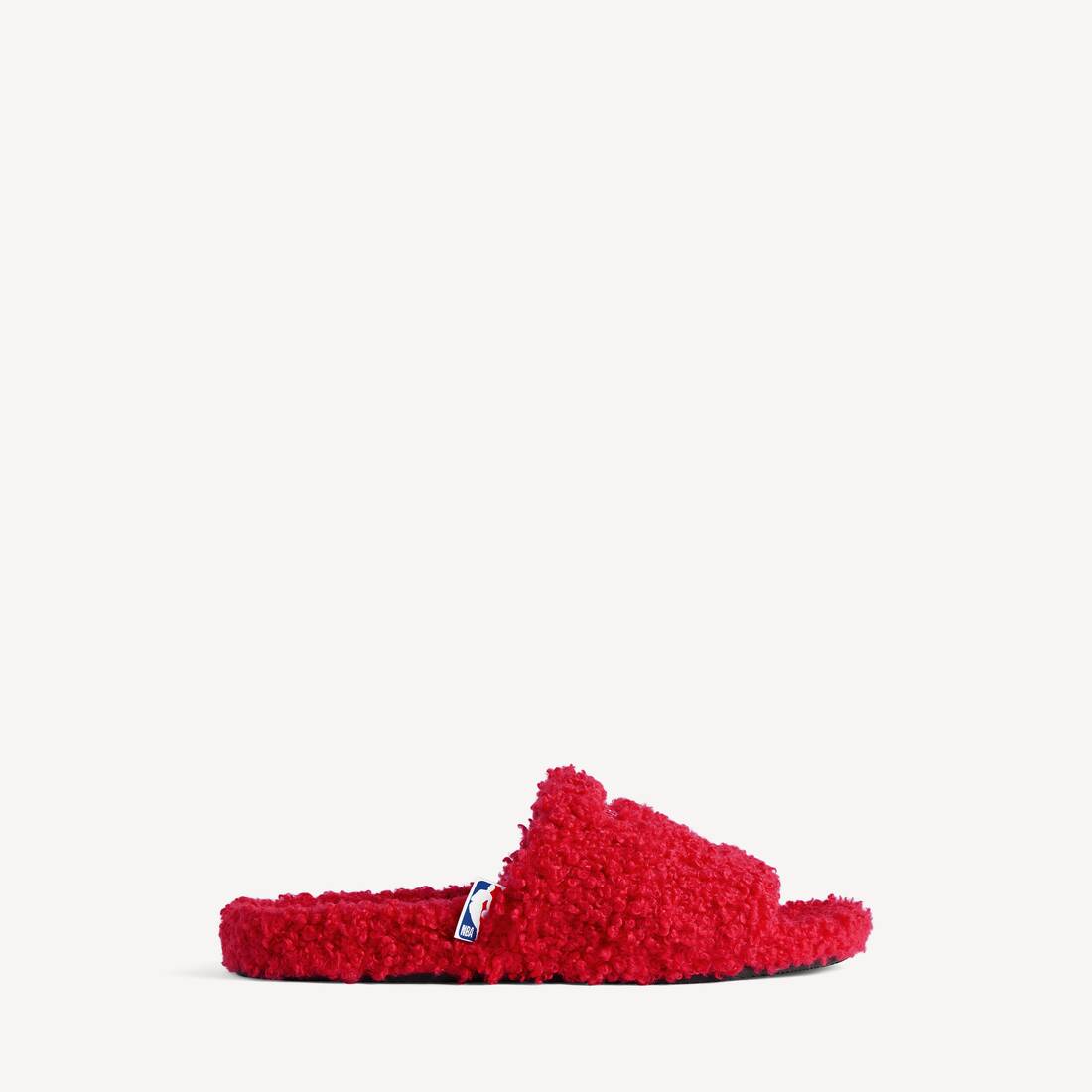 Men's Balenciaga | Nba Collaboration Furry Open Mule in Red/white