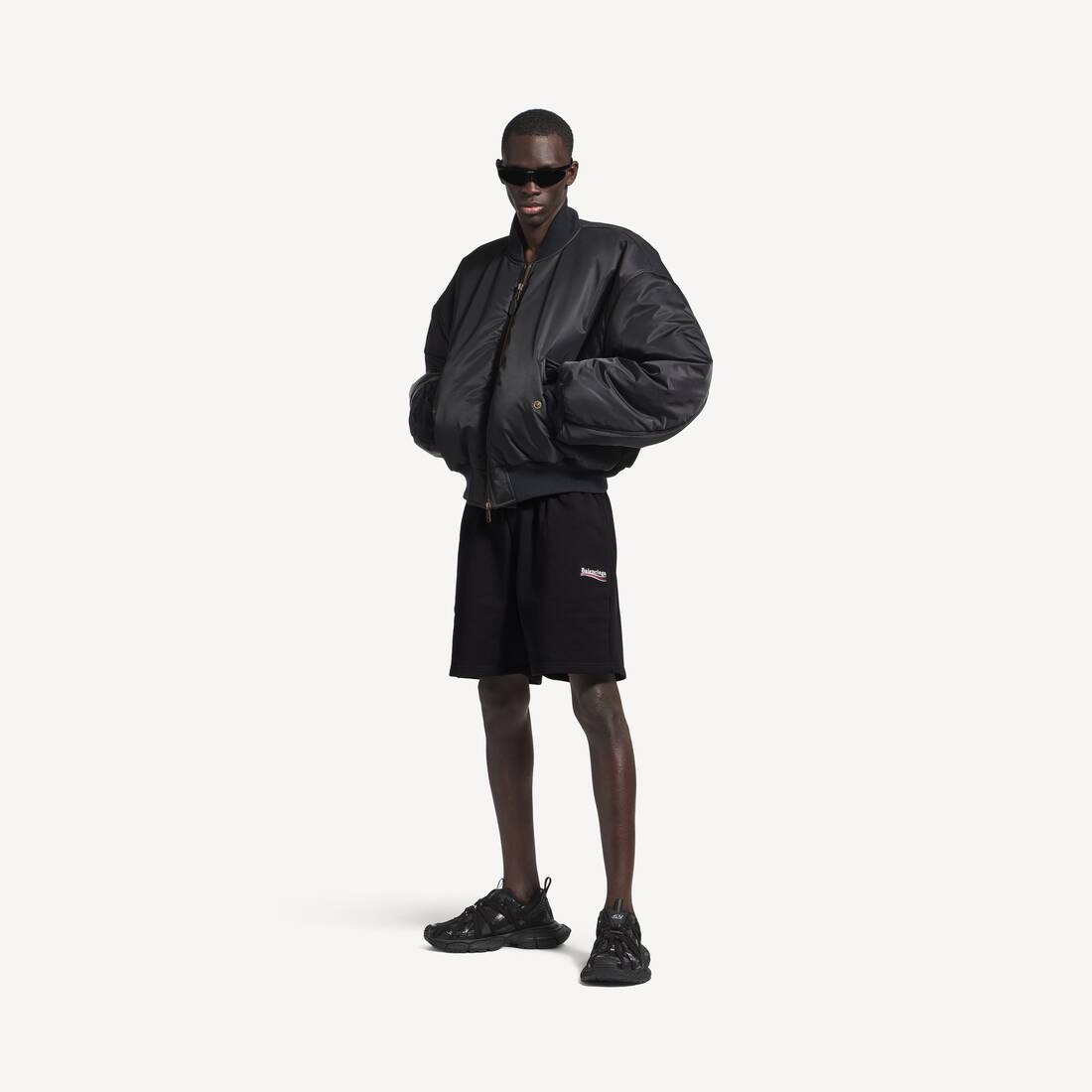Men's Political Campaign Sweat Shorts in Black