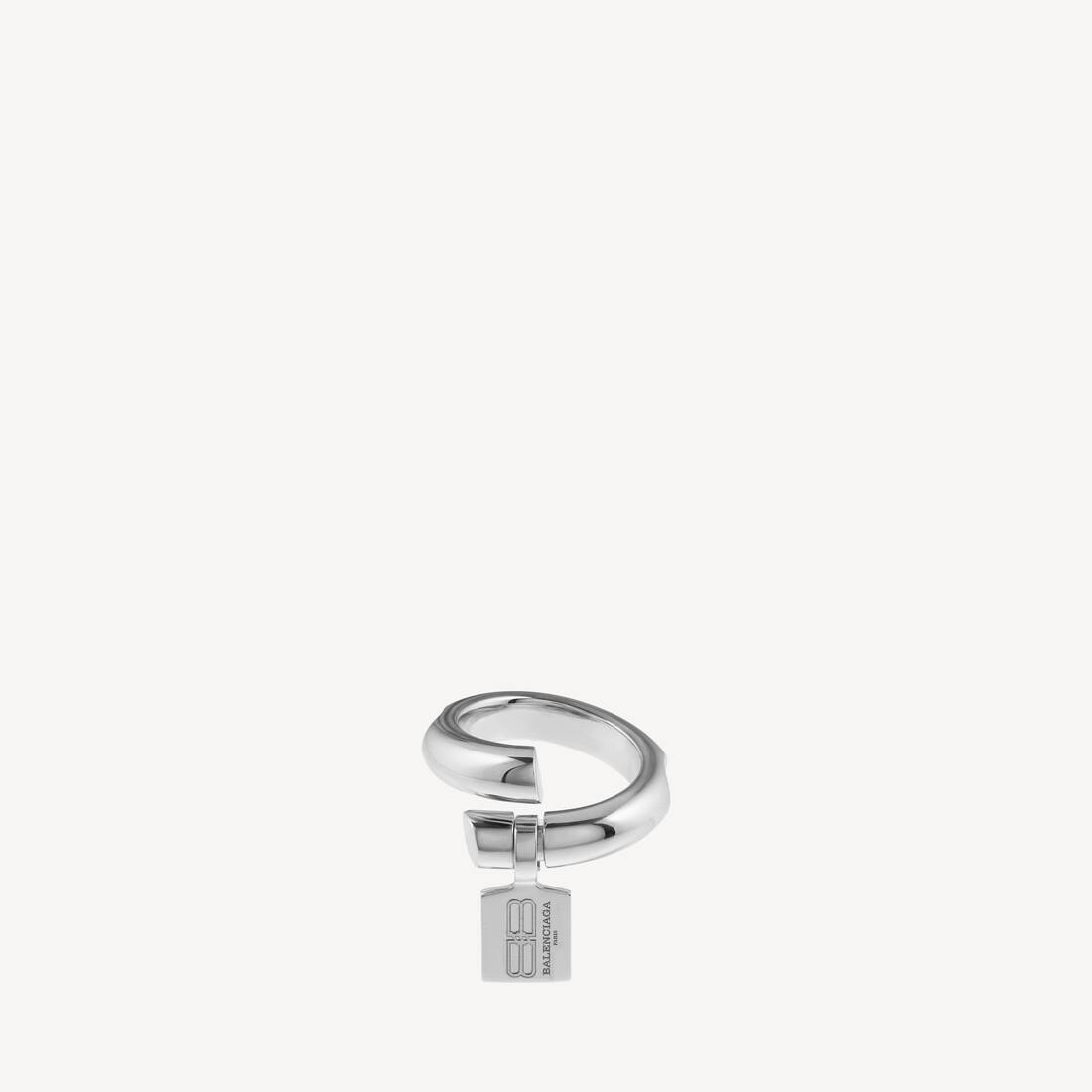Women's Saint-germain Tag Ring in Shiny Silver