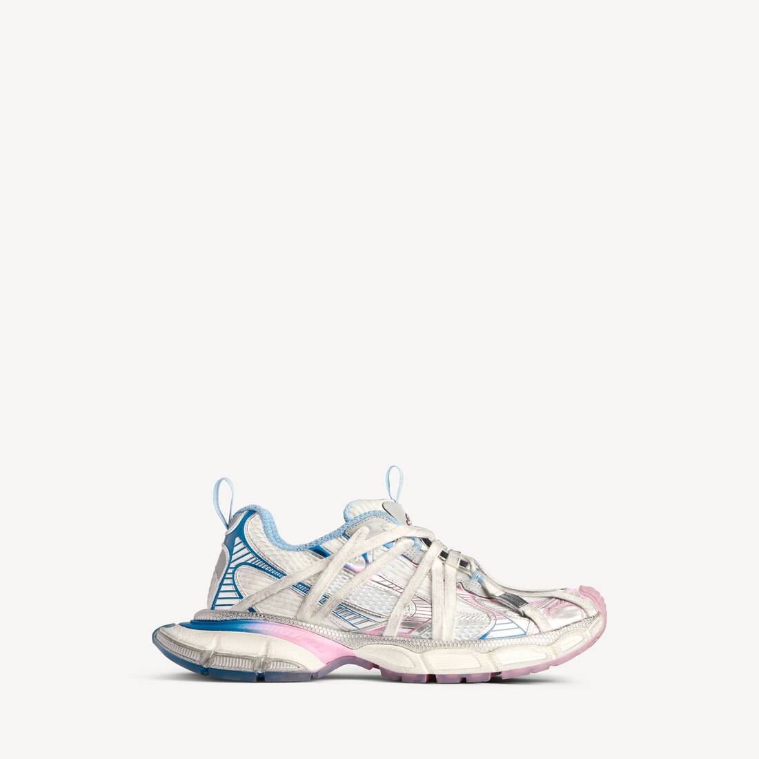 Women's 3xl Extreme Laces B Sneaker in White/grey/blue/pink
