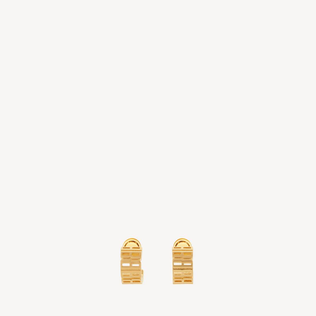 Women's Nano Hoop Earrings in Shiny Gold