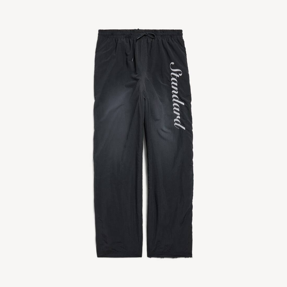 Men's Standard Script Large Tracksuit Pants In Technical Fabric in Black