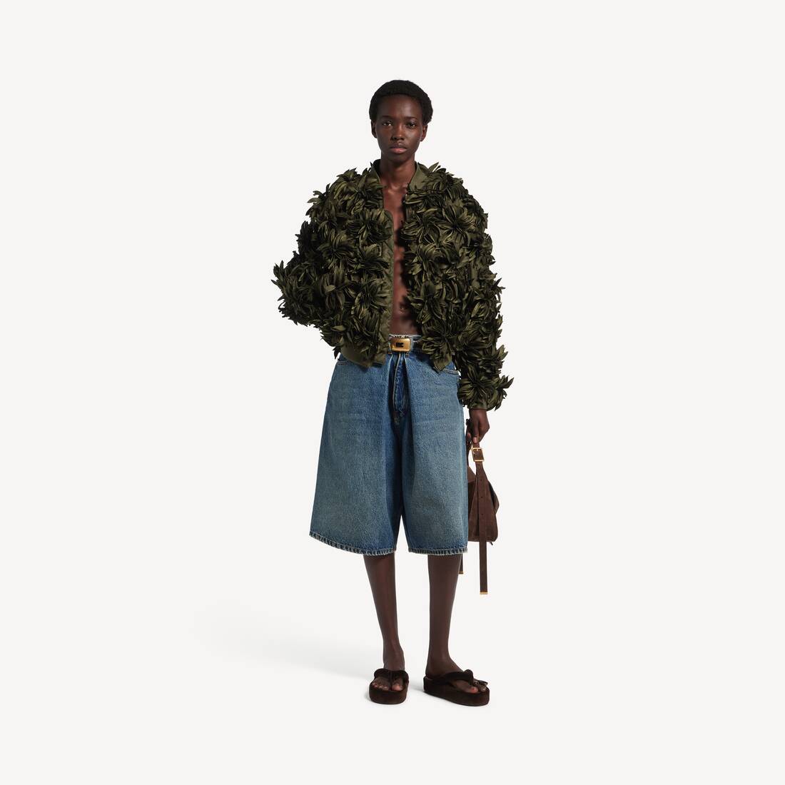 Women's Folded Shorts in Dirty Vintage Blue