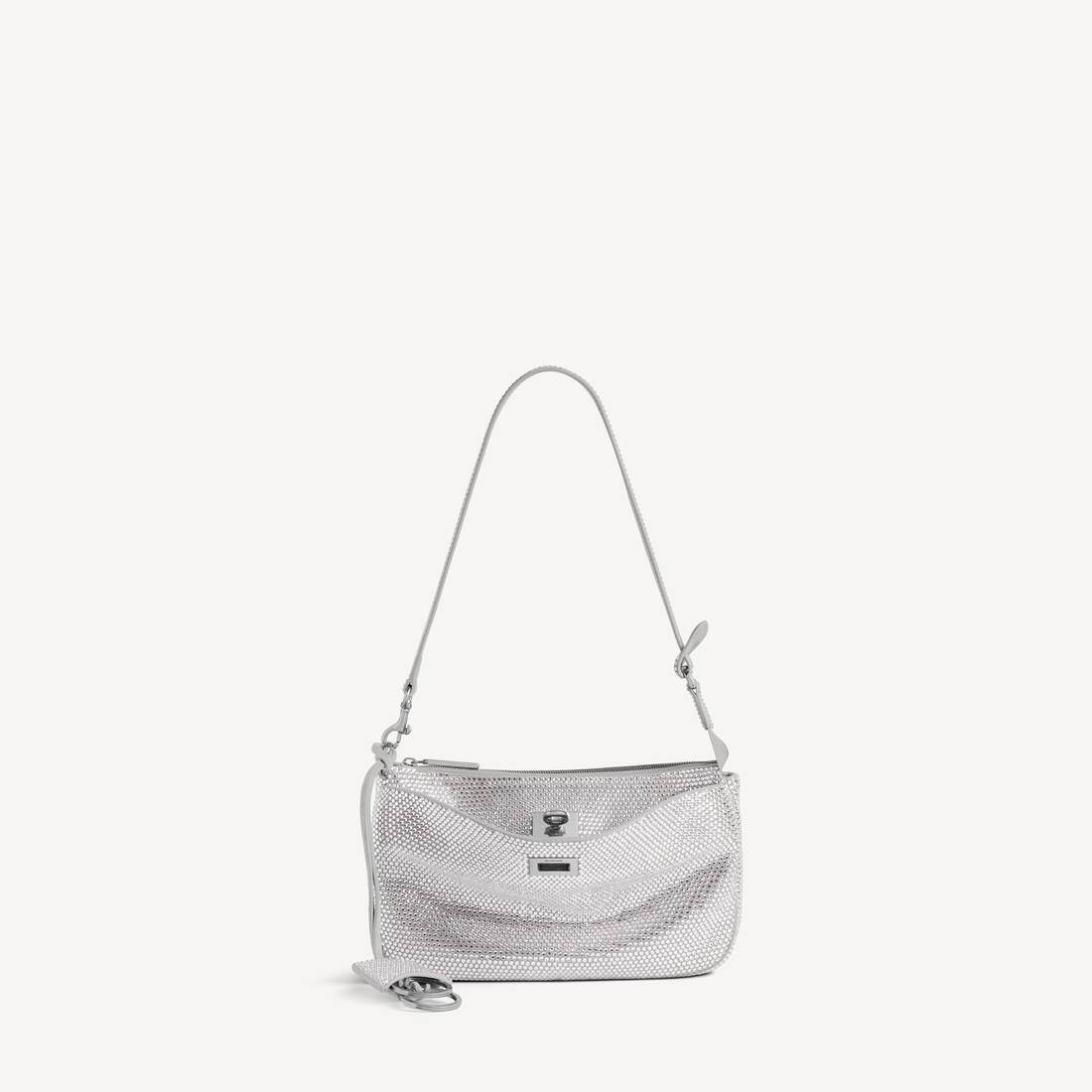 Women's Rodeo Sling Pochette With Rhinestones in Smoke Grey