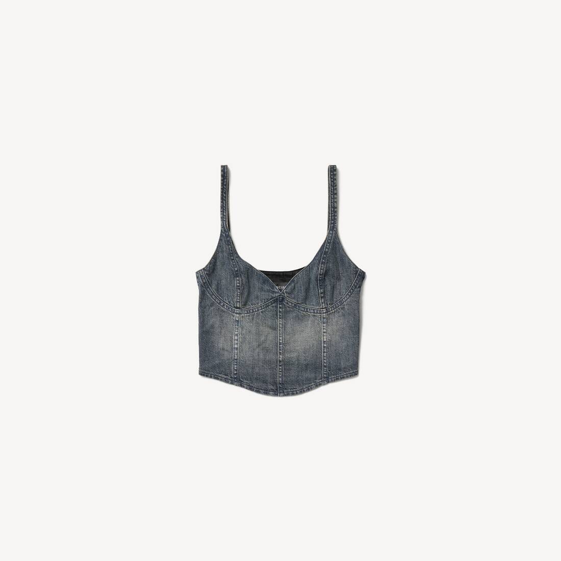 Women's Corseted Top in Blue