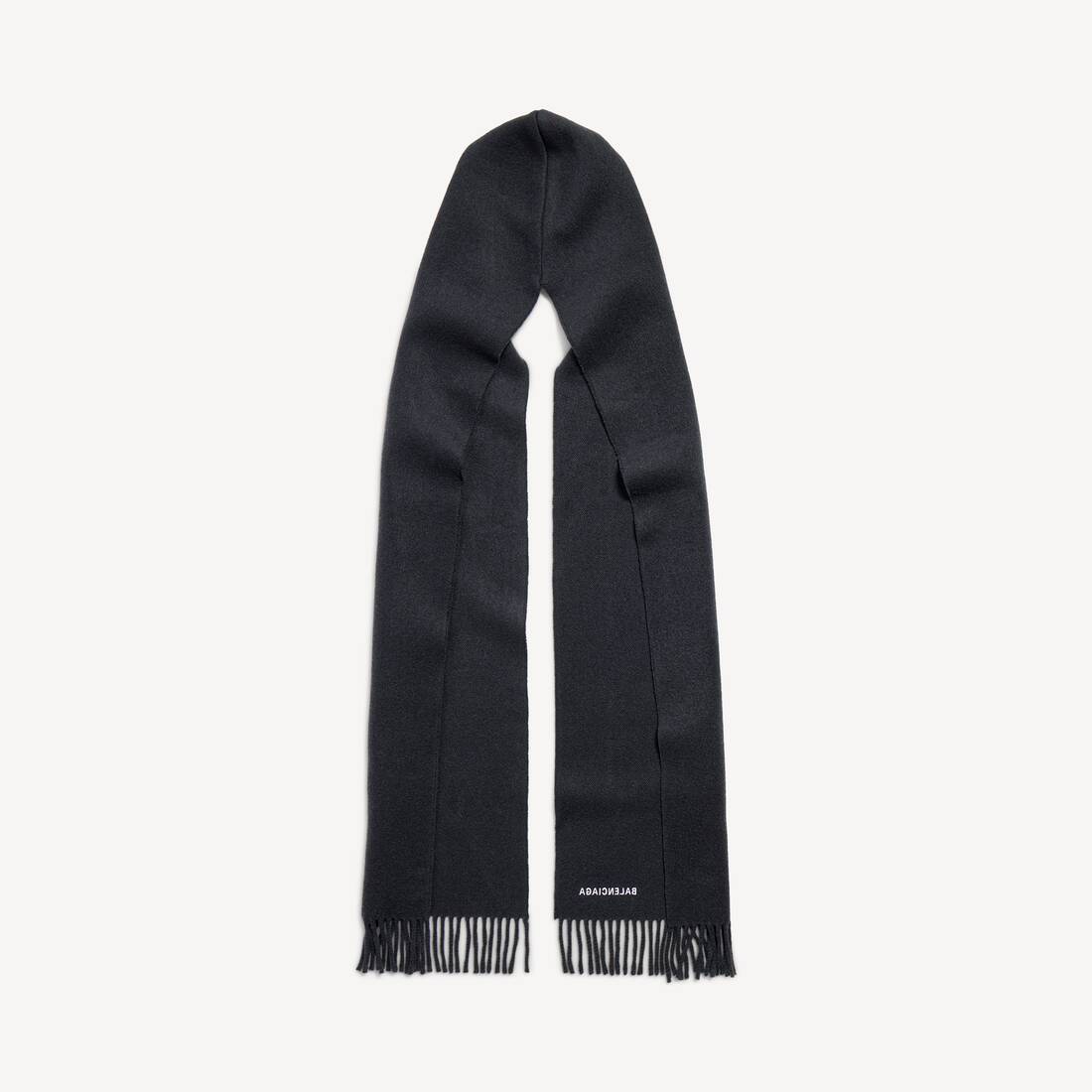 Men's Hooded Scarf in Faded Black