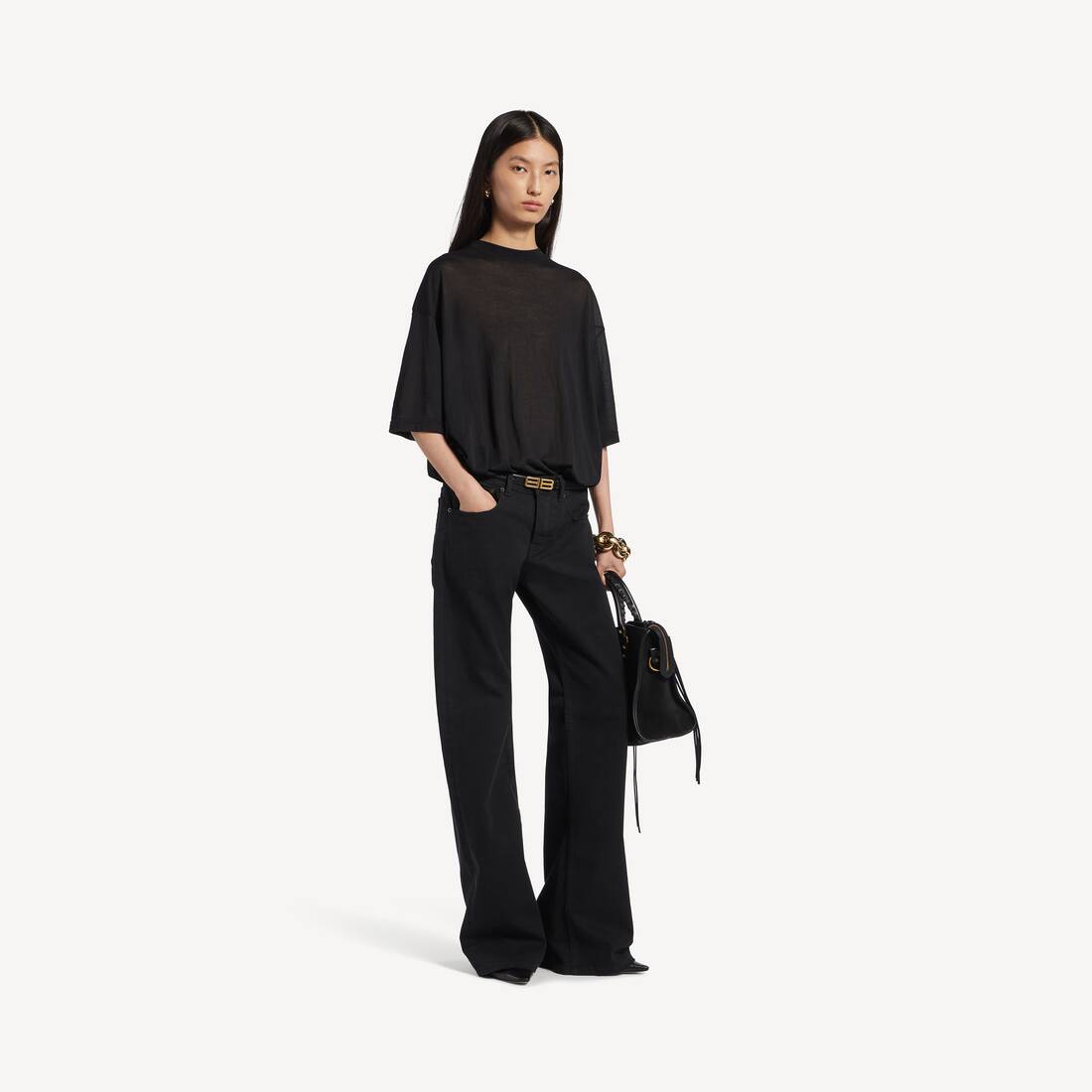 Women's Oversized T-shirt Body in Black