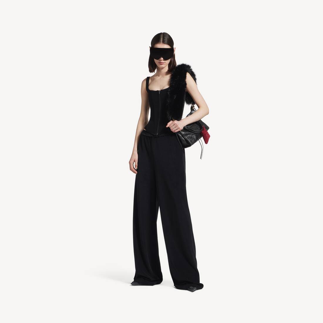 Women's Lace Pyjama Pants in Black
