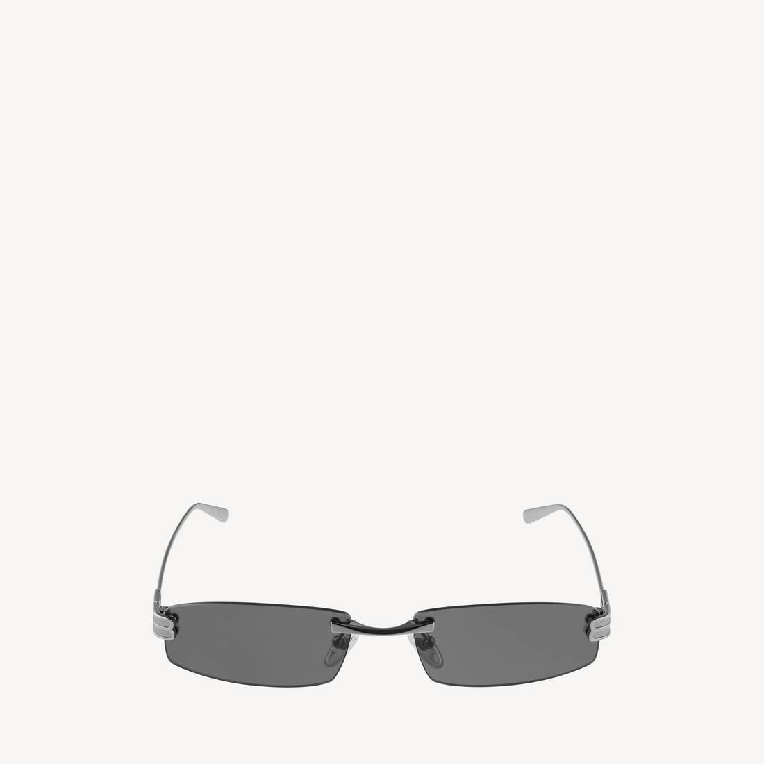 Women's Gossip Rectangle Sunglasses in Light Silver