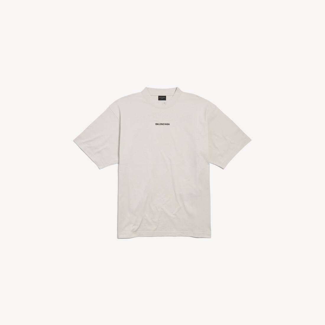 New Balenciaga Back T-shirt Medium Fit in Off White