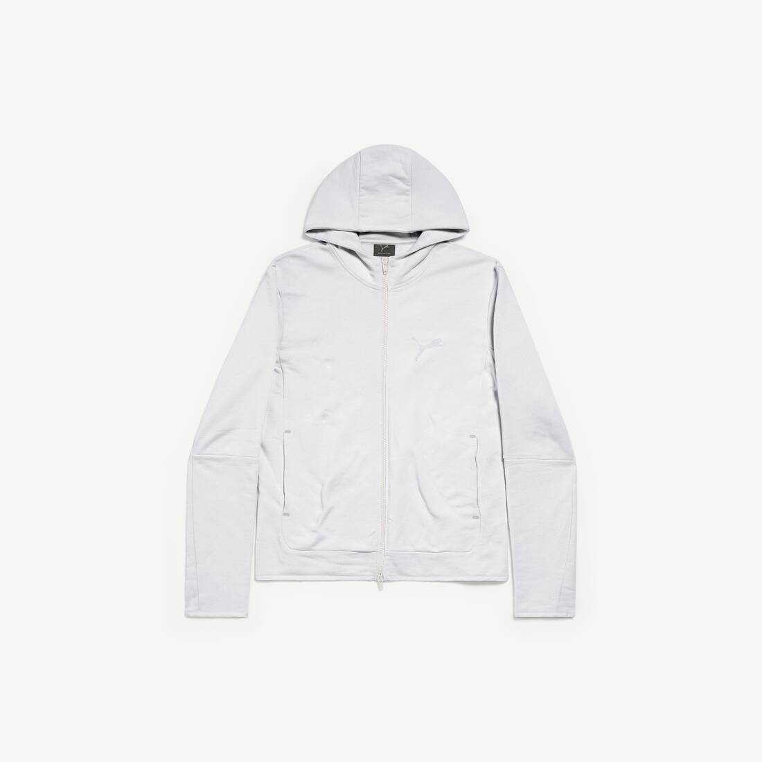 Balenciaga I Puma Hooded Fitted Tracksuit Jacket in White