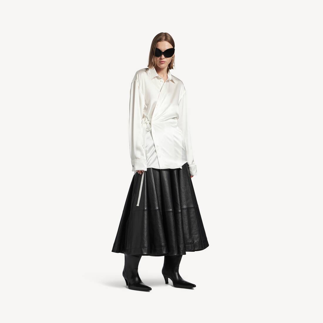 Women's Wrap Shirt in Ivory