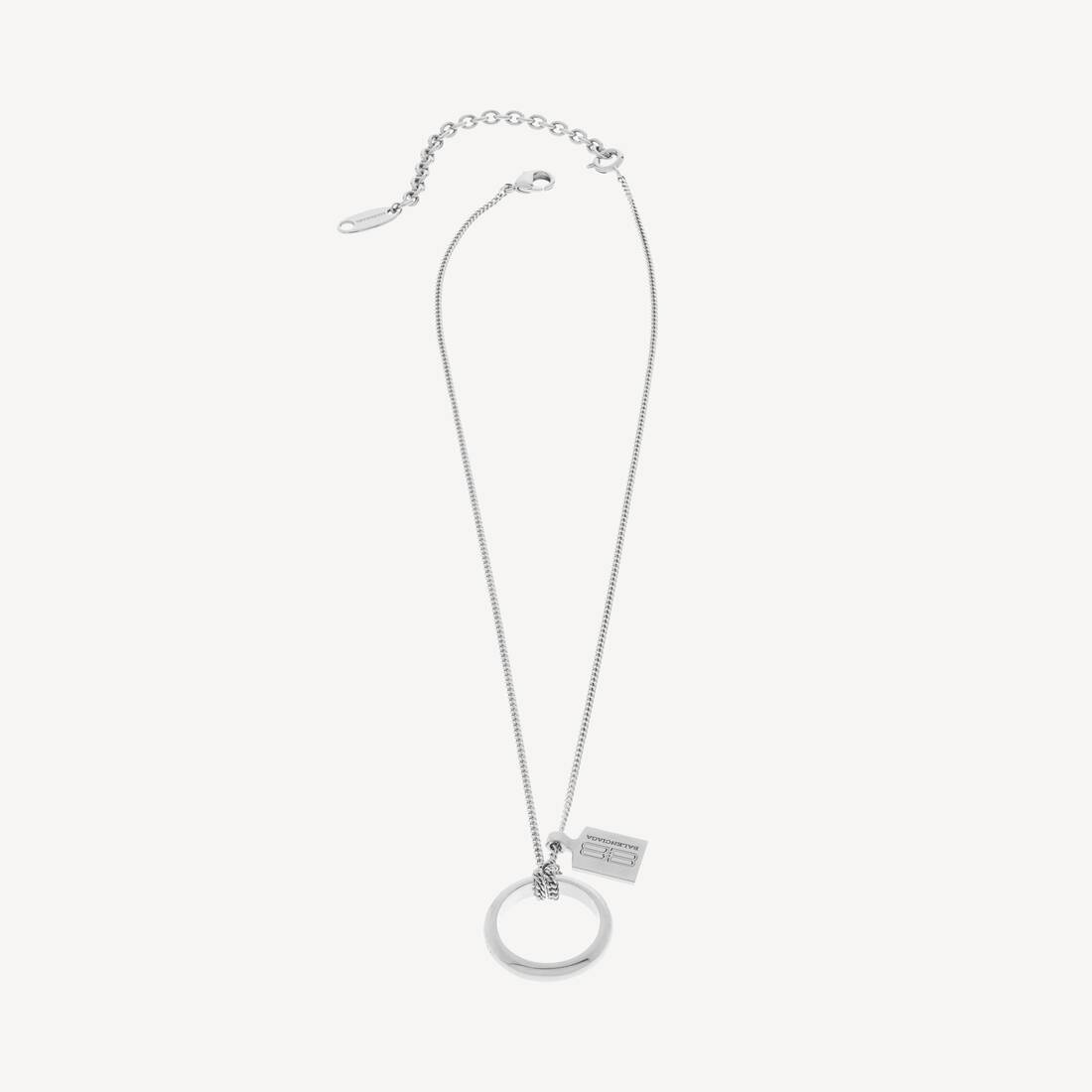 Saint-germain Ring Necklace in Shiny Silver