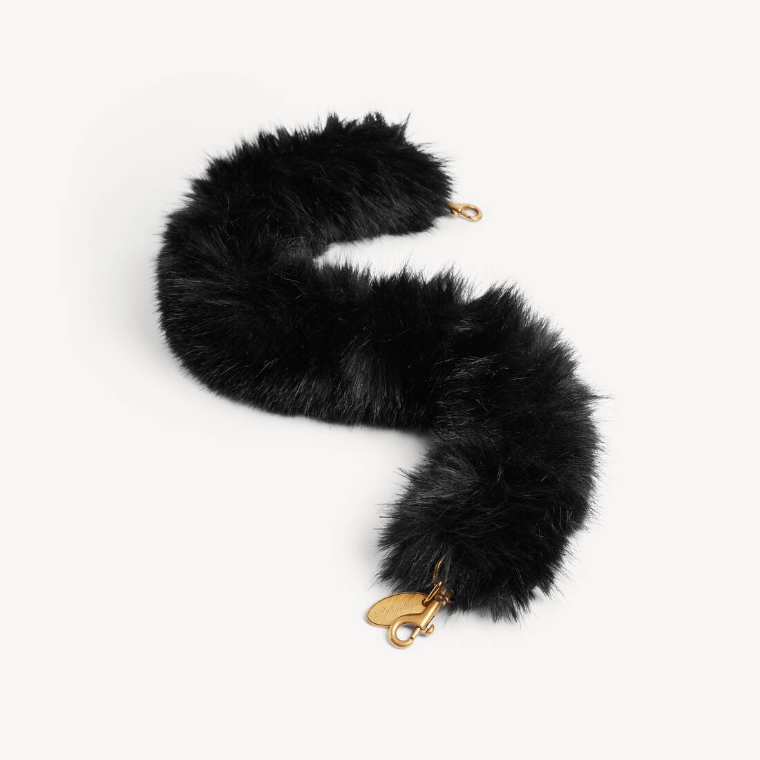 Women's Faux Fur Strap in Black
