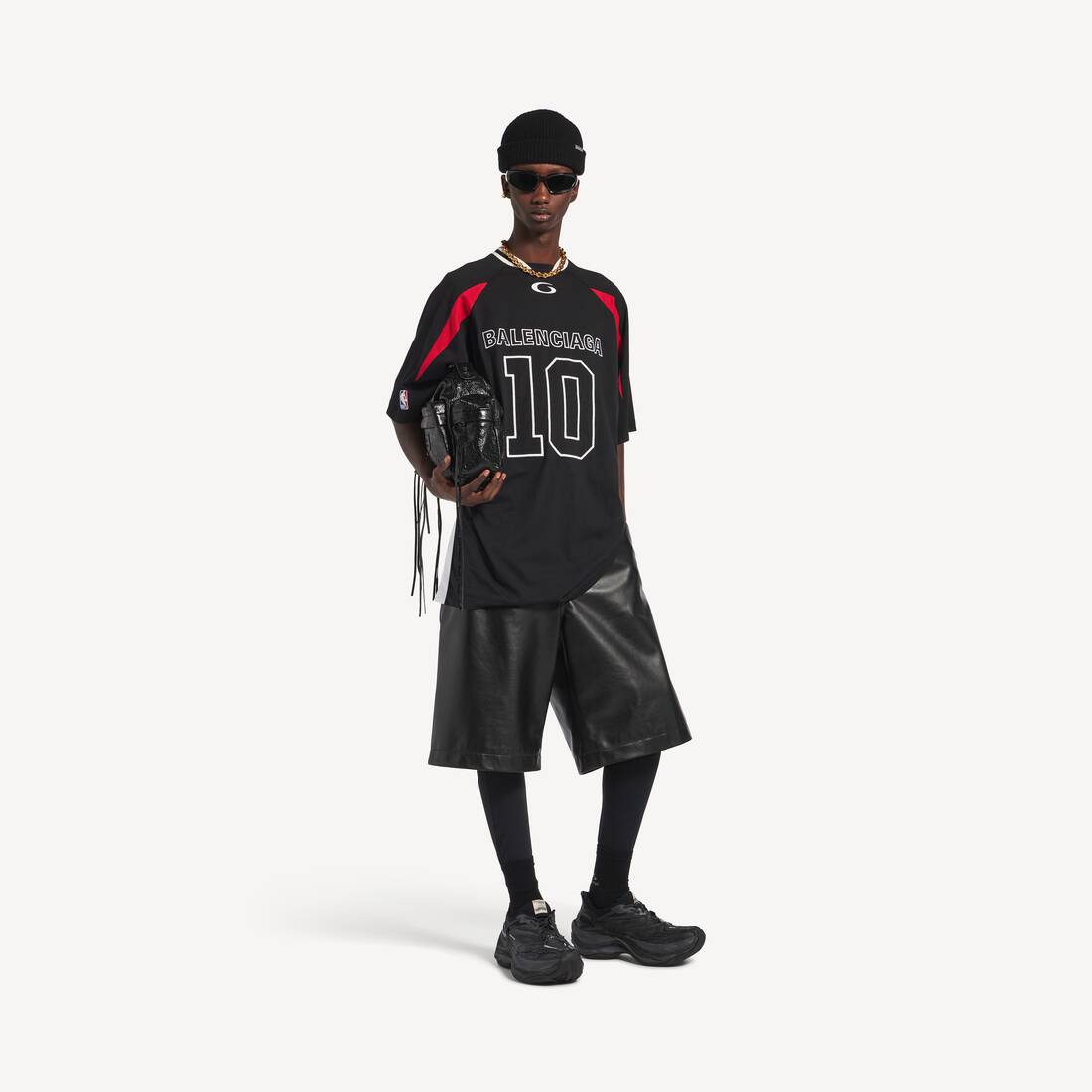 Men's Balenciaga | Nba Collaboration Oversized T-shirt in Black/multicolor