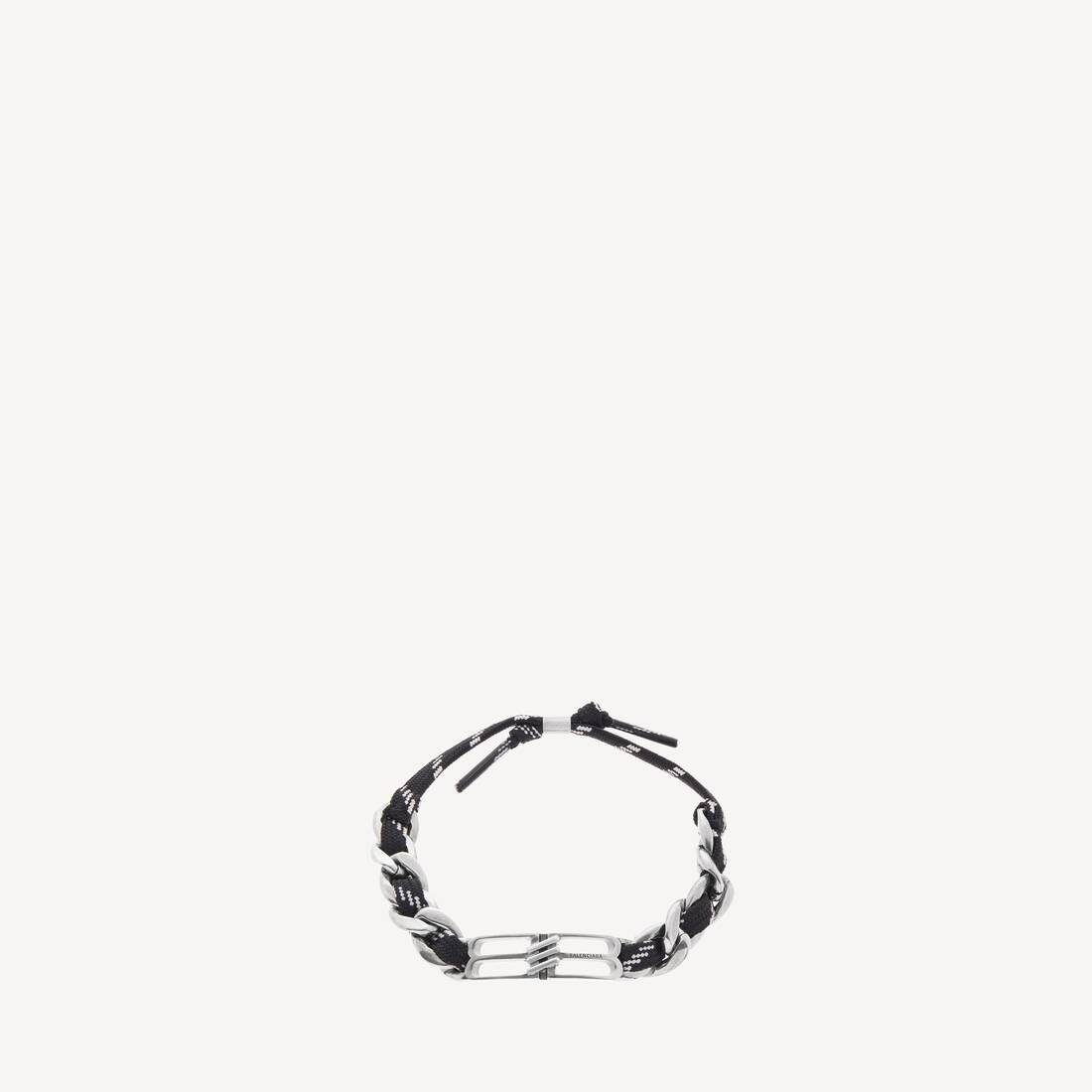 Bb Icon Lace Bracelet in Antique Silver/black/white