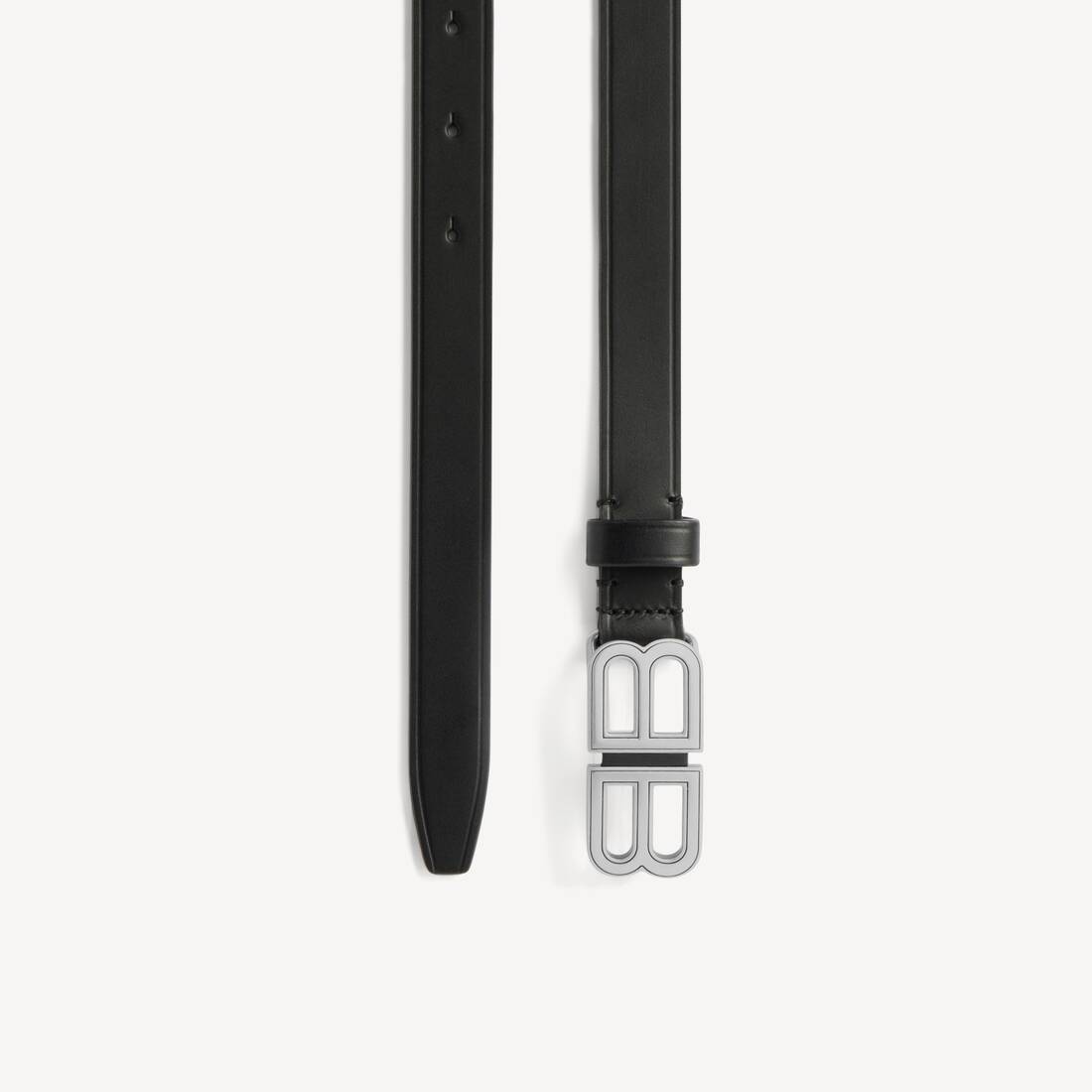 Women's Bb Hourglass Thin Belt in Black