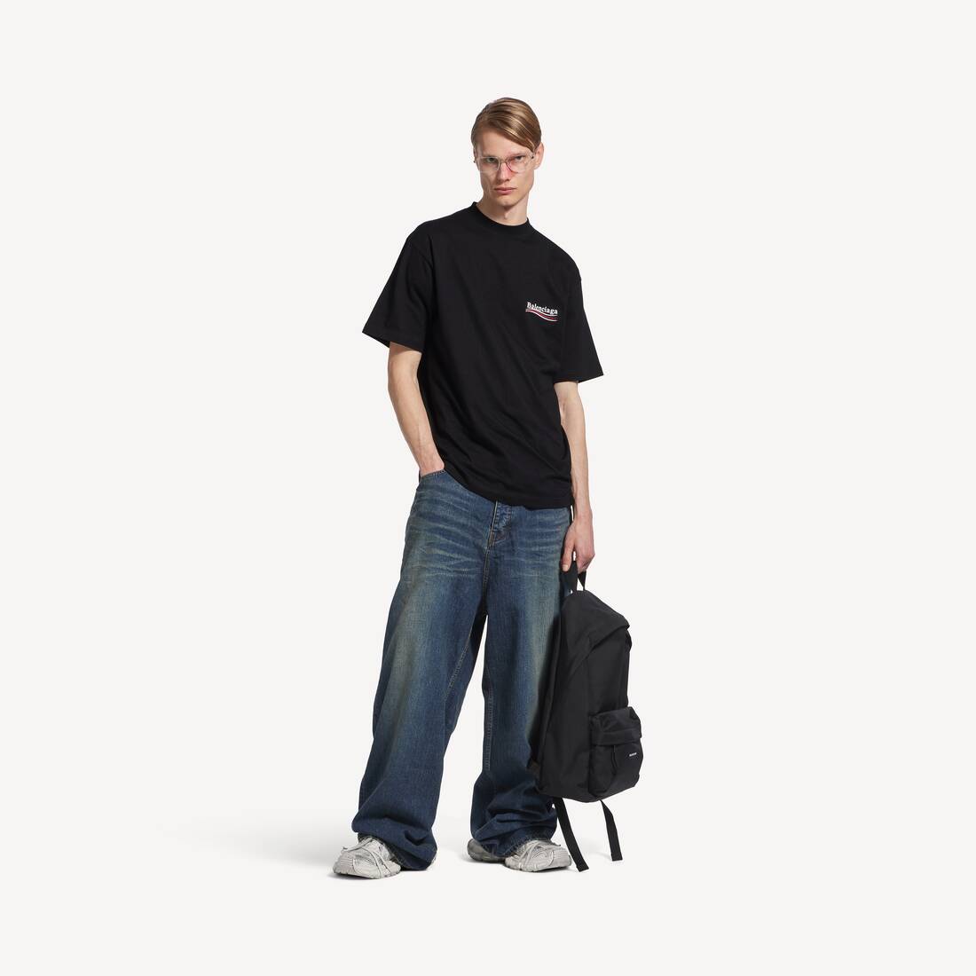 Men's Political Campaign T-shirt Large Fit in Black