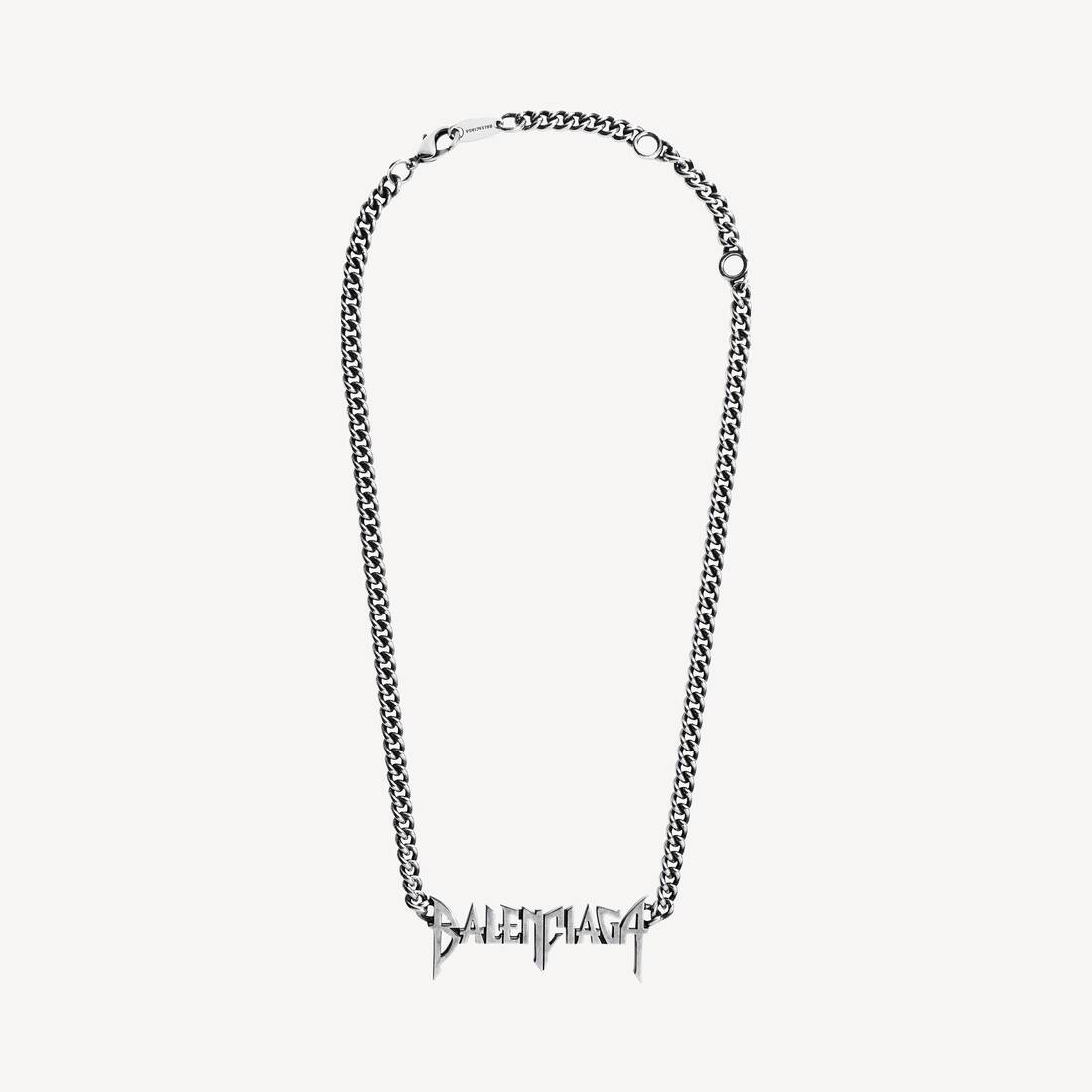 Typo Metal Necklace in Silver