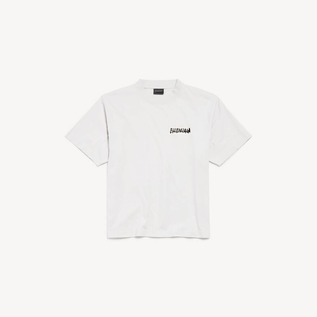Women's Masking Tape T-shirt Medium Fit in Dirty White