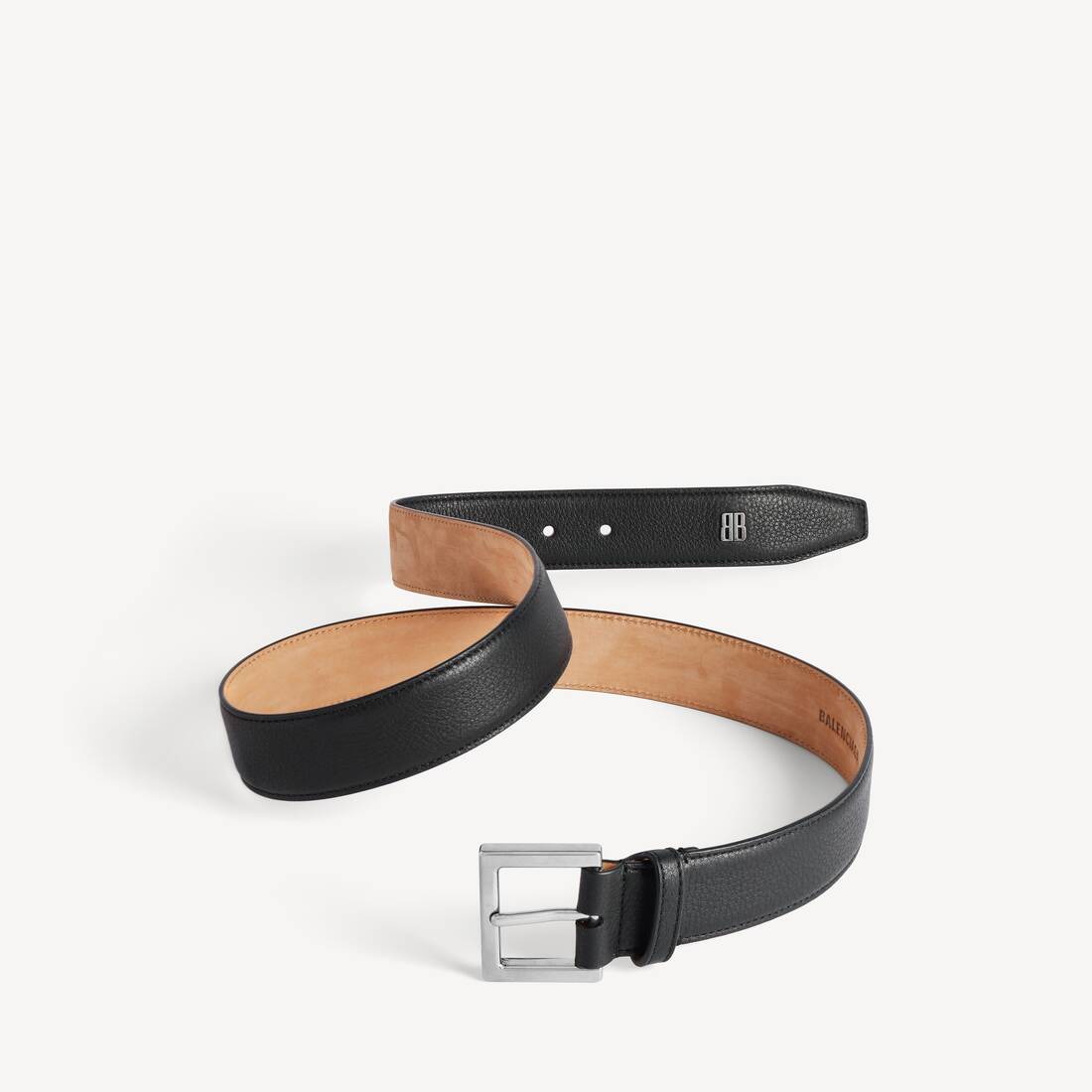 Men's Tiny Logo Belt in Black