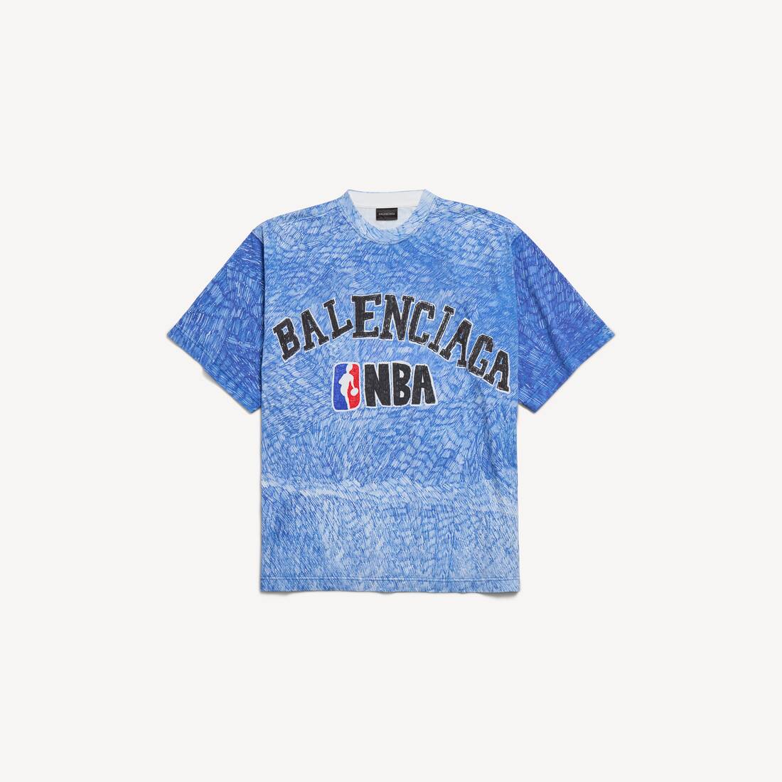 Men's Balenciaga | Nba Collaboration Oversized T-shirt in Blue