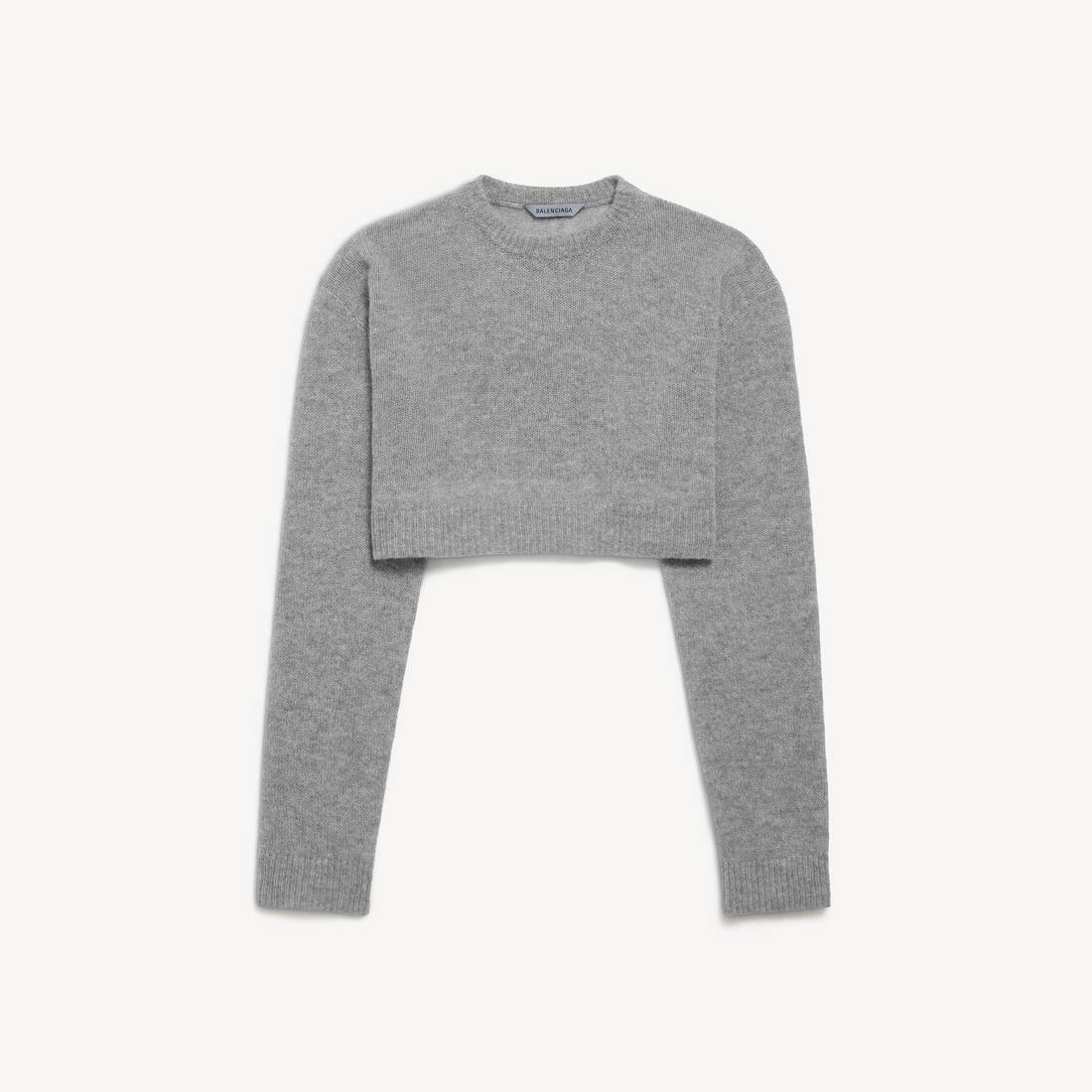 Women's Cropped Crewneck in Heather Grey