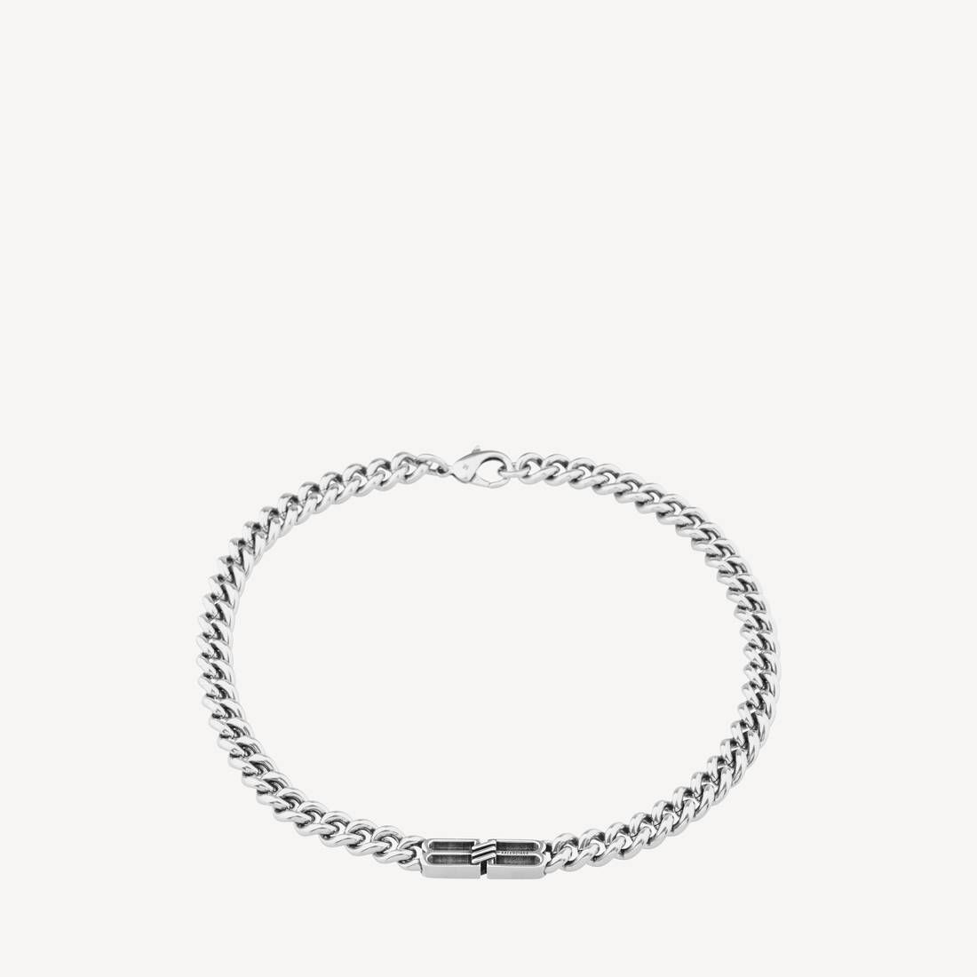 Bb Icon Gourmette Necklace in Antique Silver