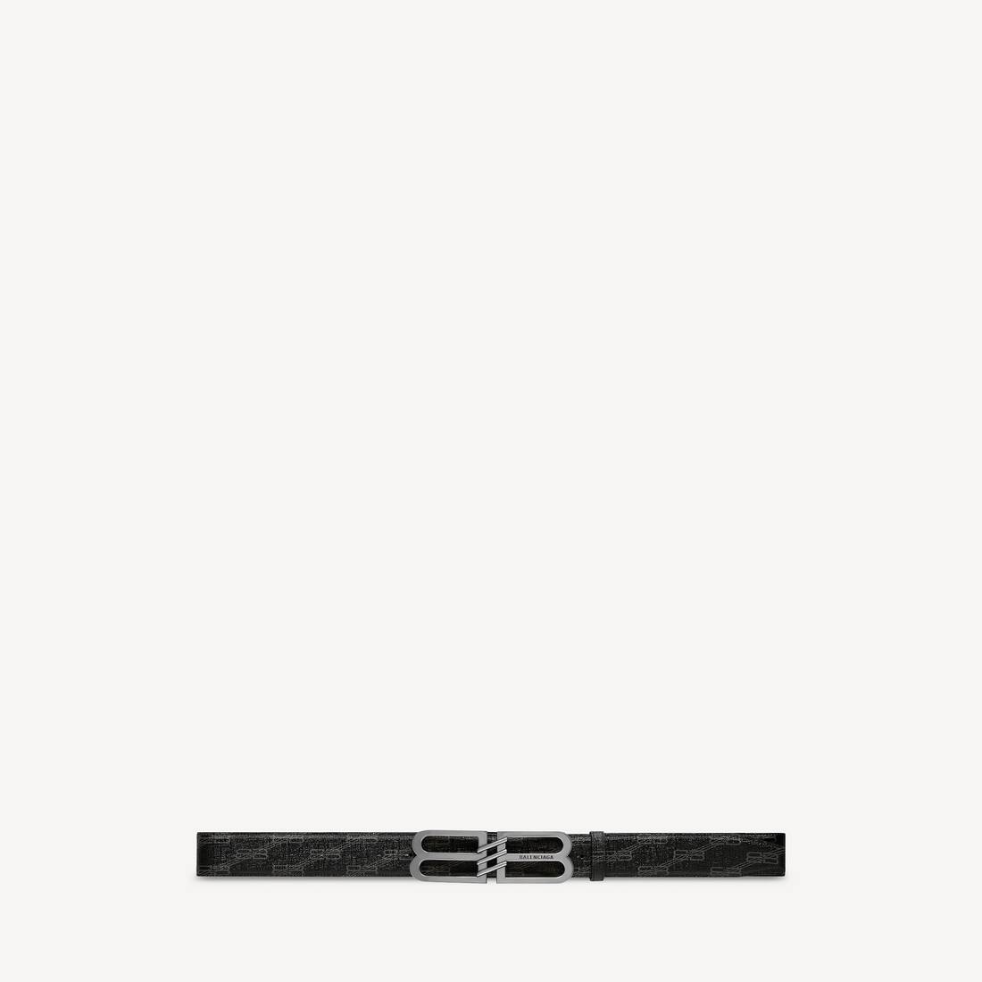 Men's Bb Signature Belt Bb Monogram Coated Canvas in Black