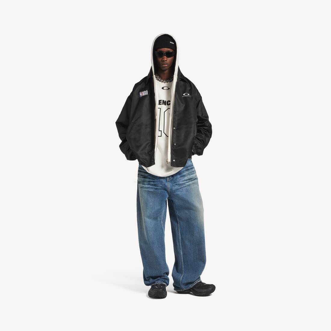 Men's Balenciaga | Nba Collaboration Coach Jacket in Black